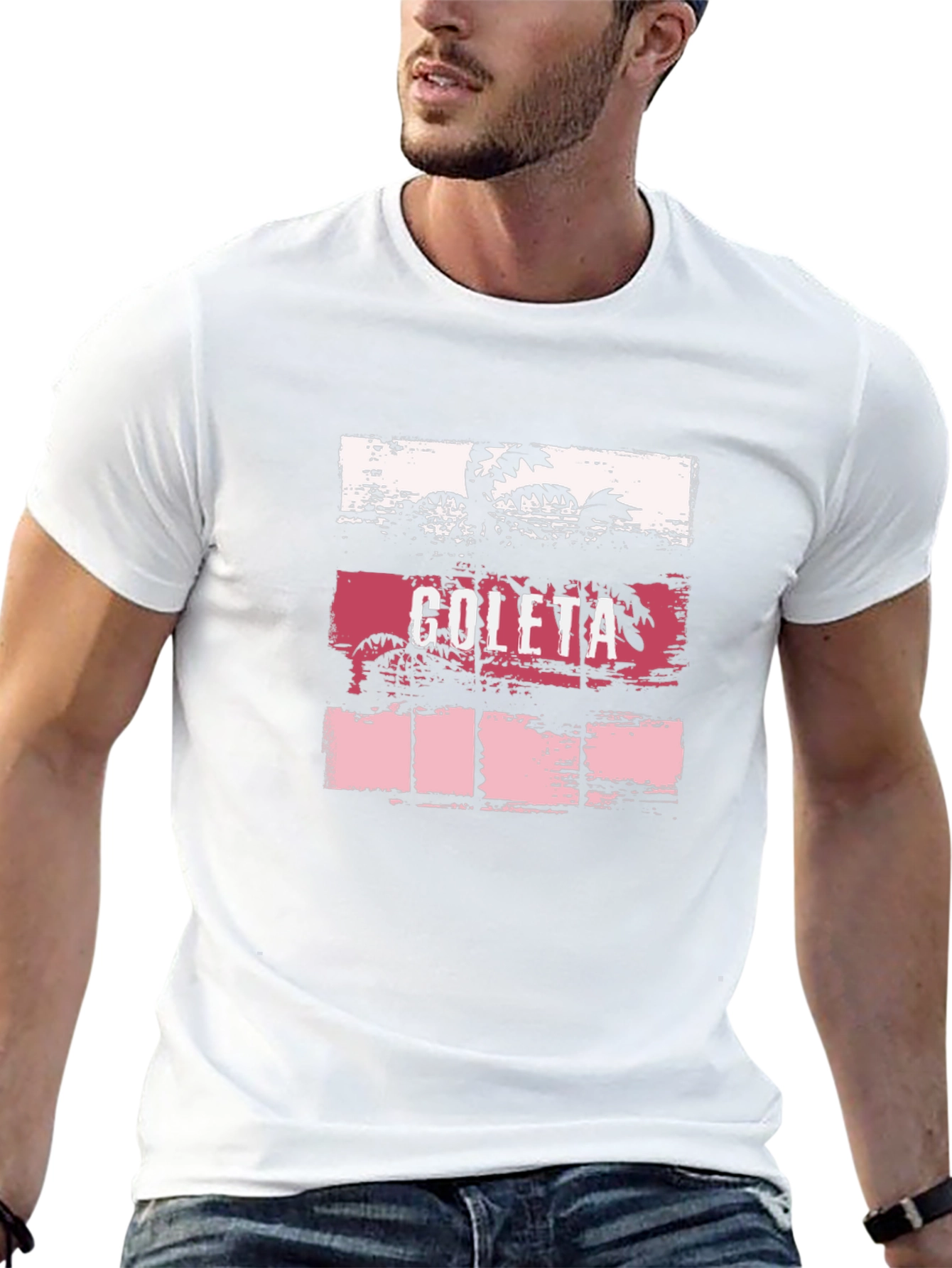 Goleta Palm Tree Graphic T-Shirt - Black
