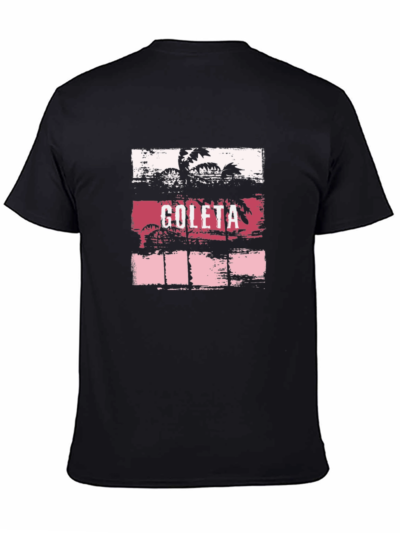 Goleta Palm Tree Graphic T-Shirt - Black