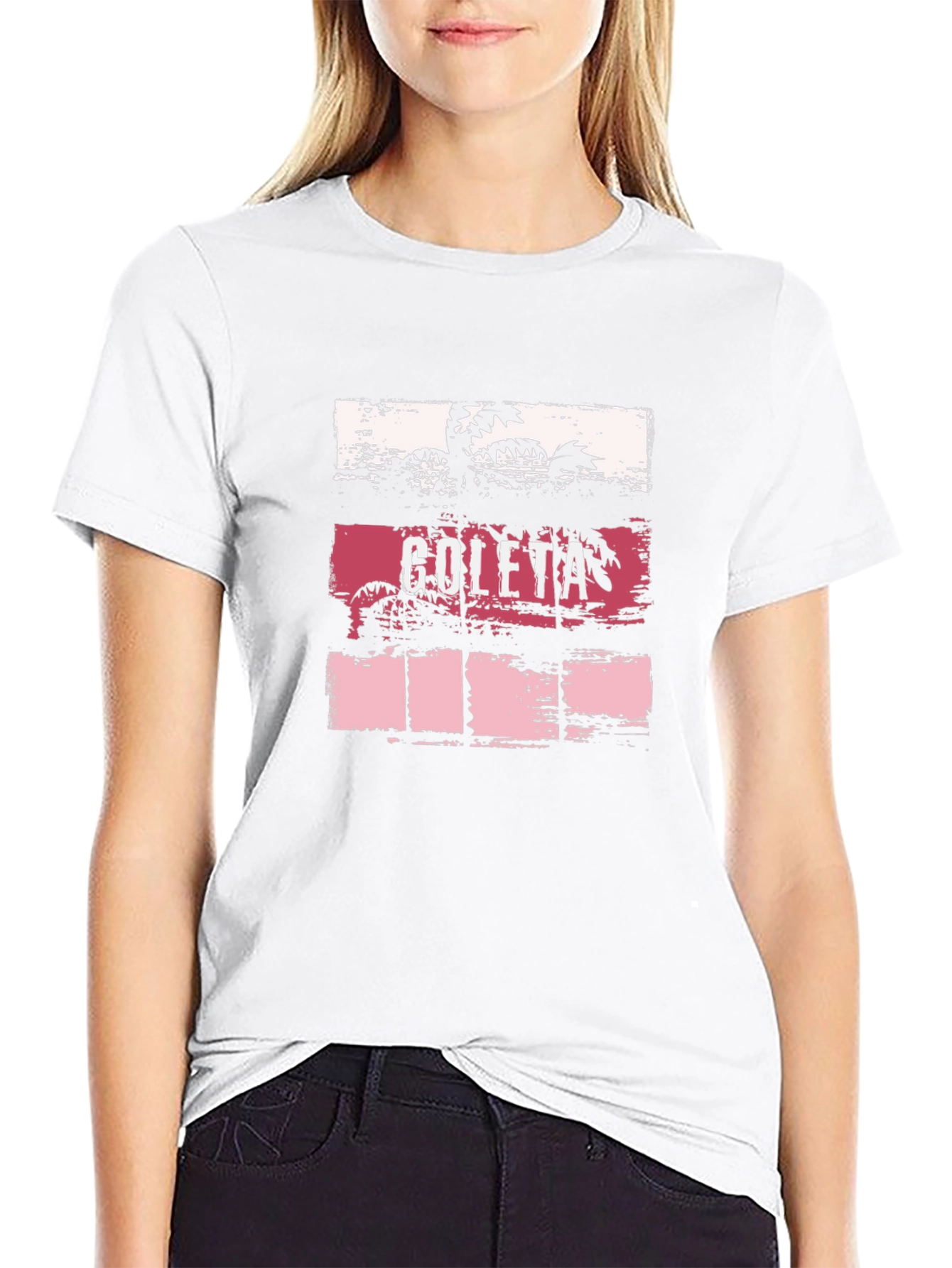 Goleta Palm Tree Graphic T-Shirt - Black