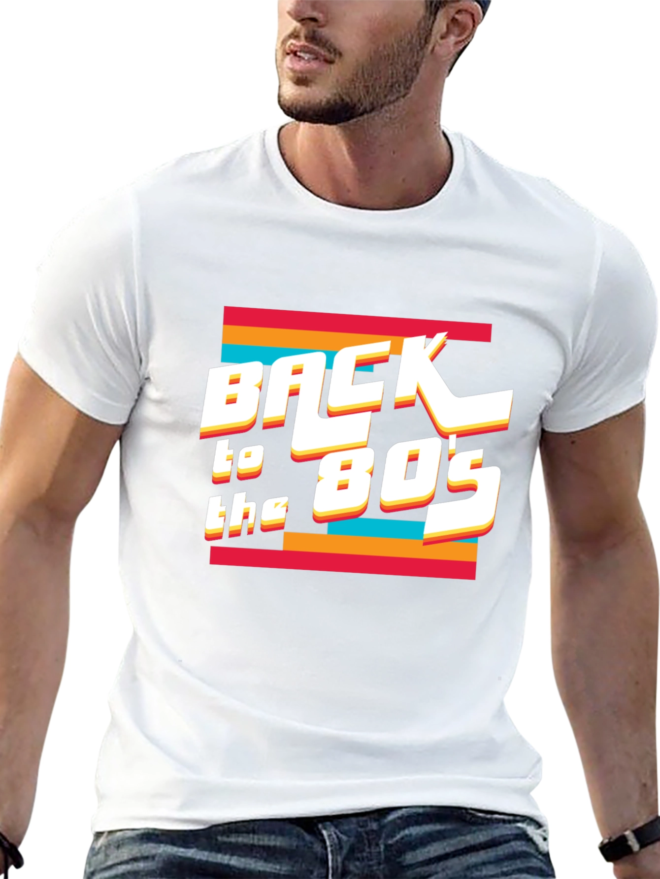 Retro 80s Graphic Tee - Black Nostalgic T-Shirt
