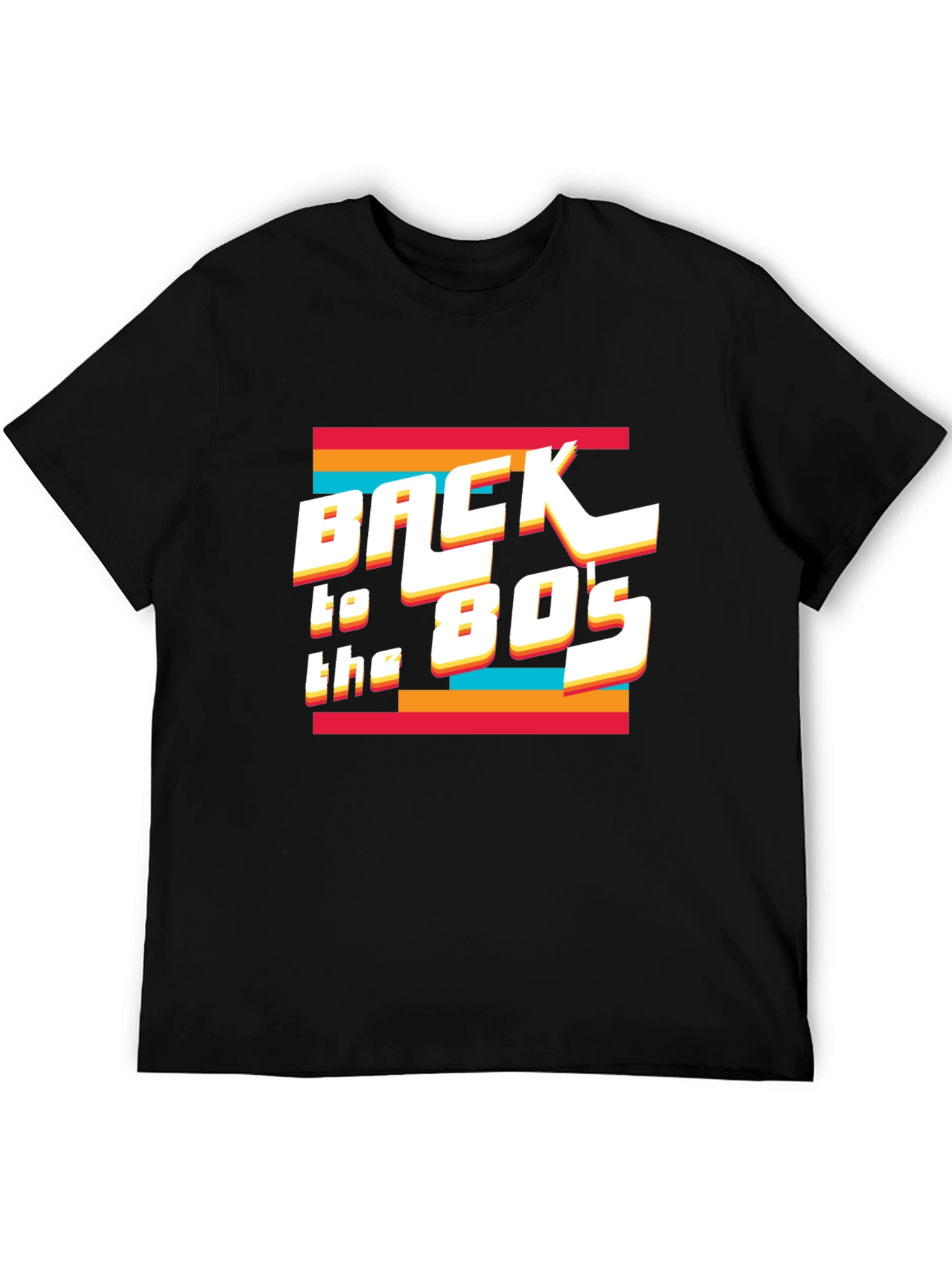Retro 80s Graphic Tee - Black Nostalgic T-Shirt