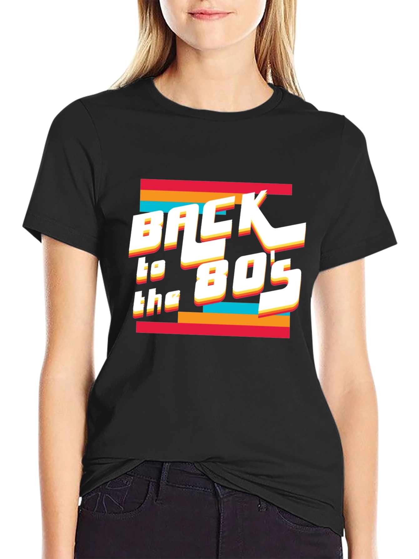 Retro 80s Graphic Tee - Black Nostalgic T-Shirt