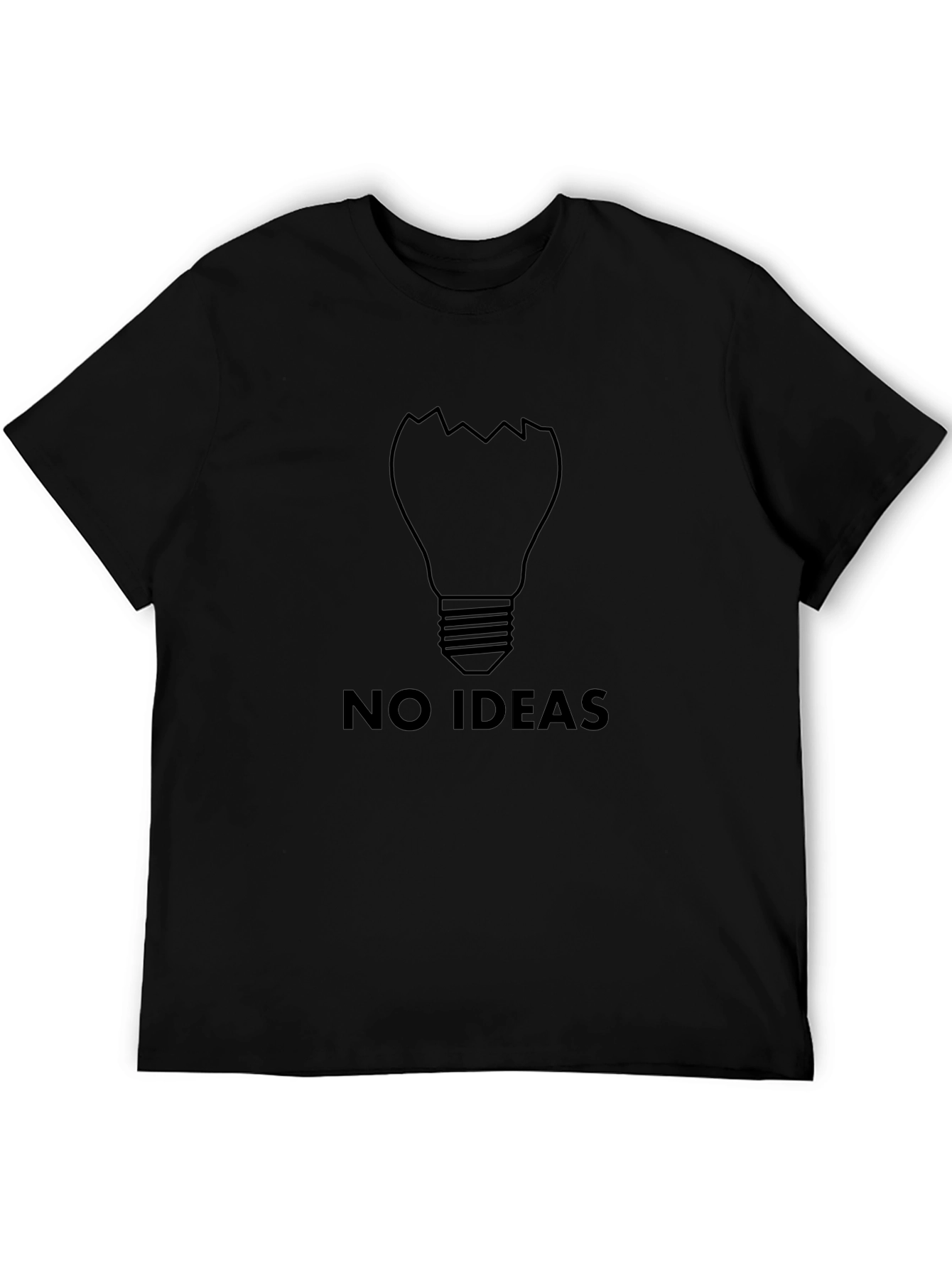No Ideas T-Shirt - Broken Lightbulb Graphic Tee