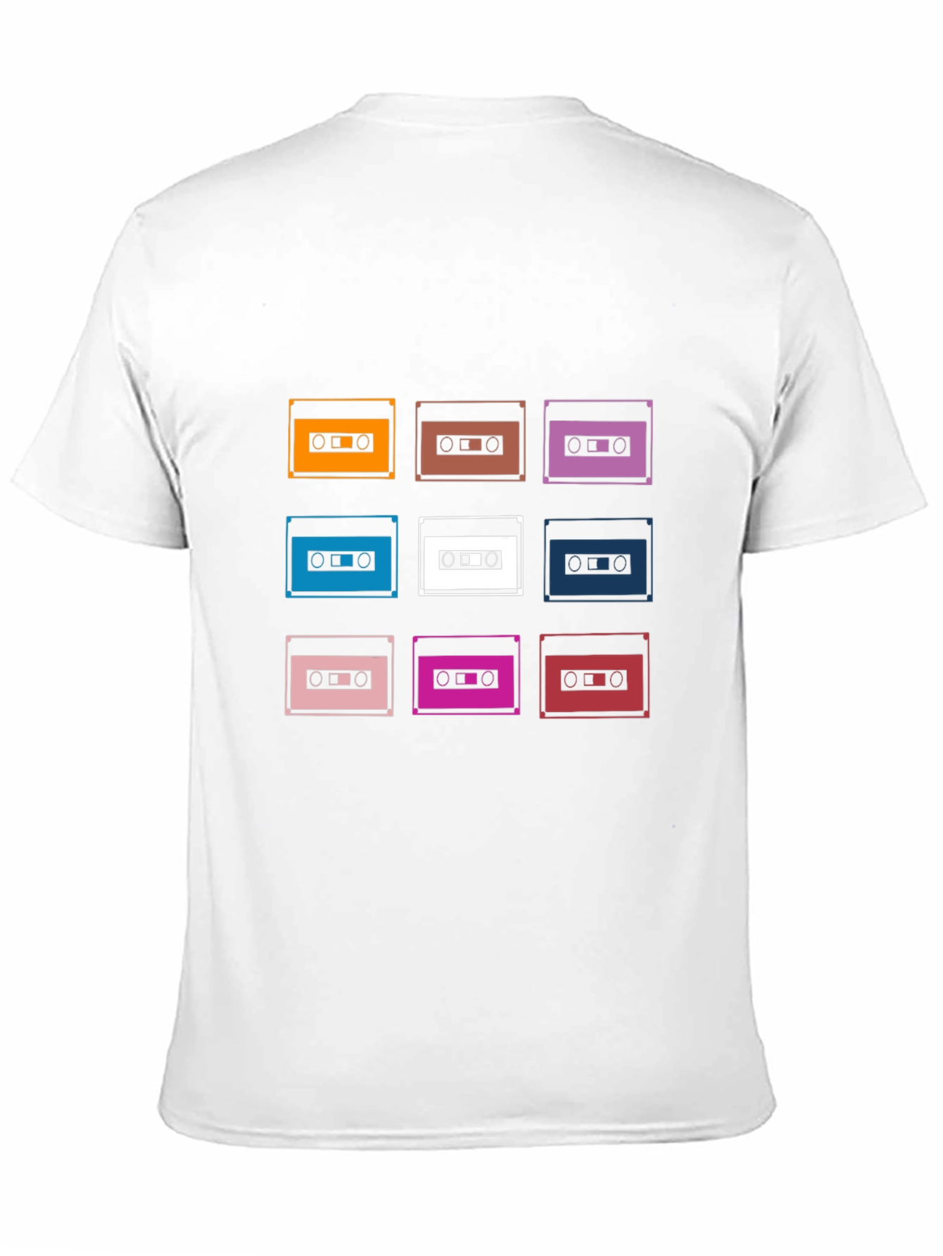 Retro Cassette Tape Graphic Tee - Black