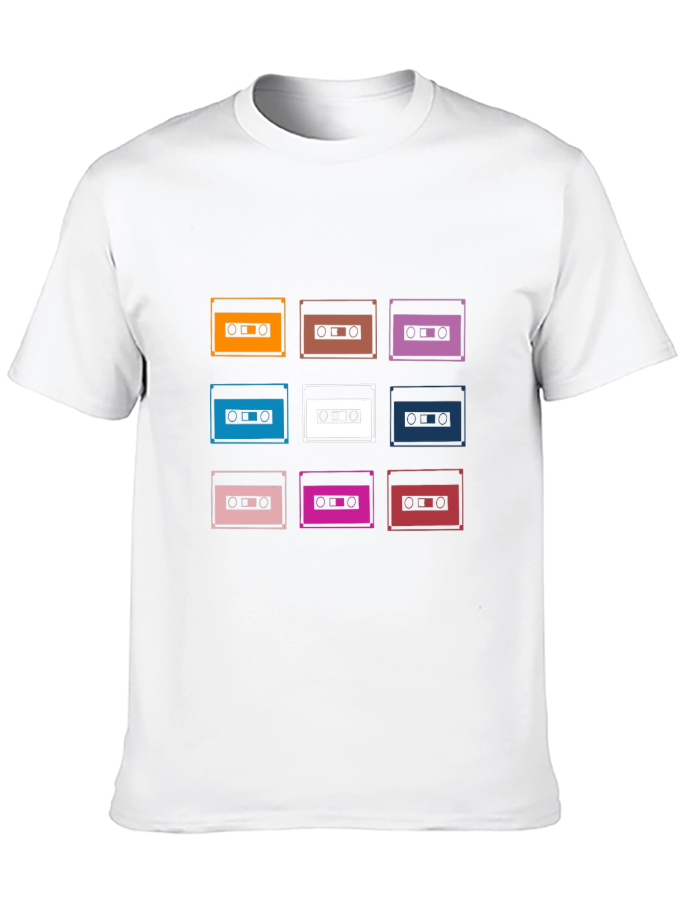 Retro Cassette Tape Graphic Tee - Black