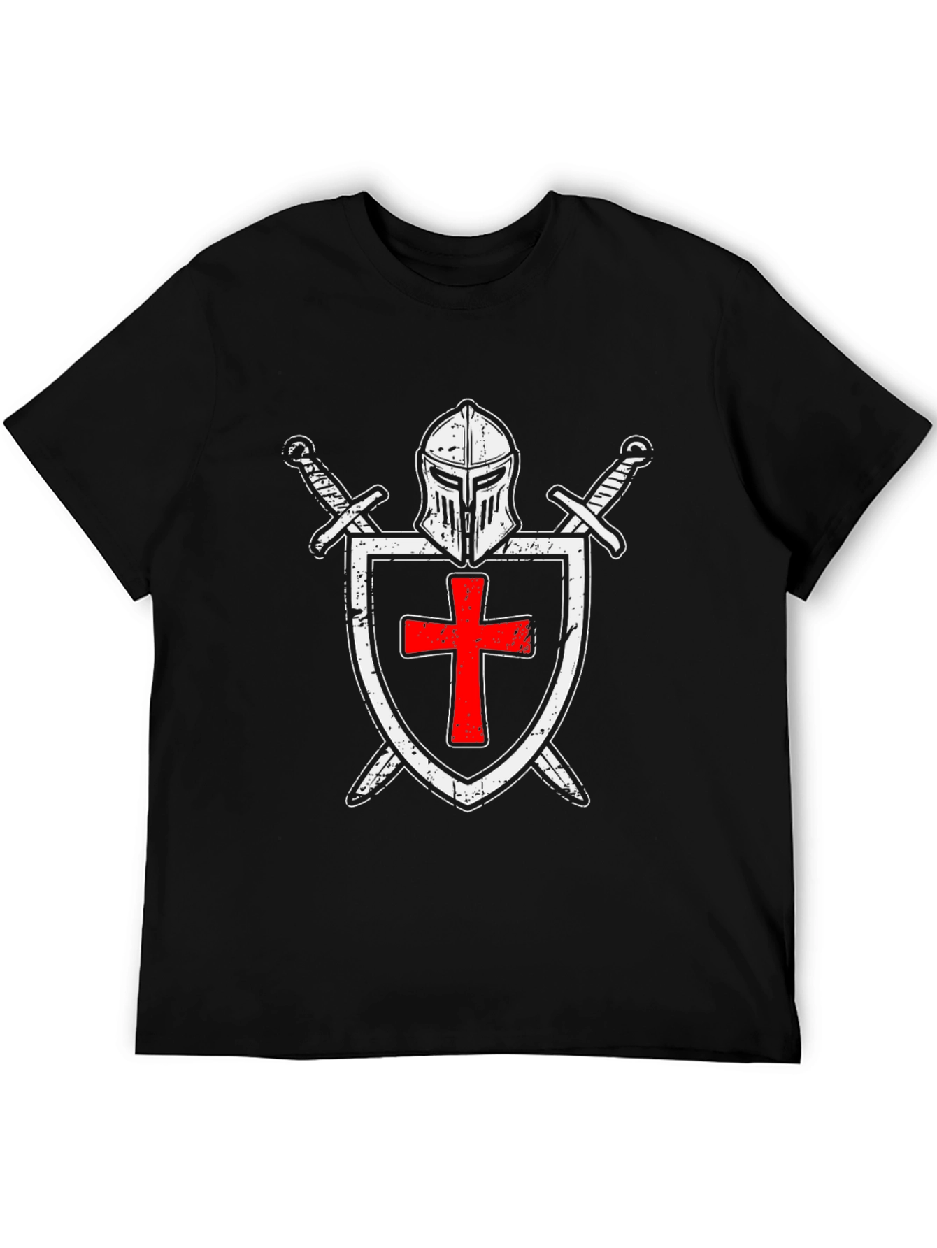 Crusader Knight T-Shirt: Medieval Templar Shield Tee