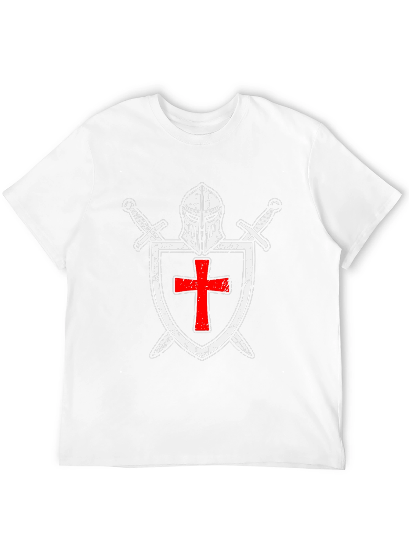 Crusader Knight T-Shirt: Medieval Templar Shield Tee