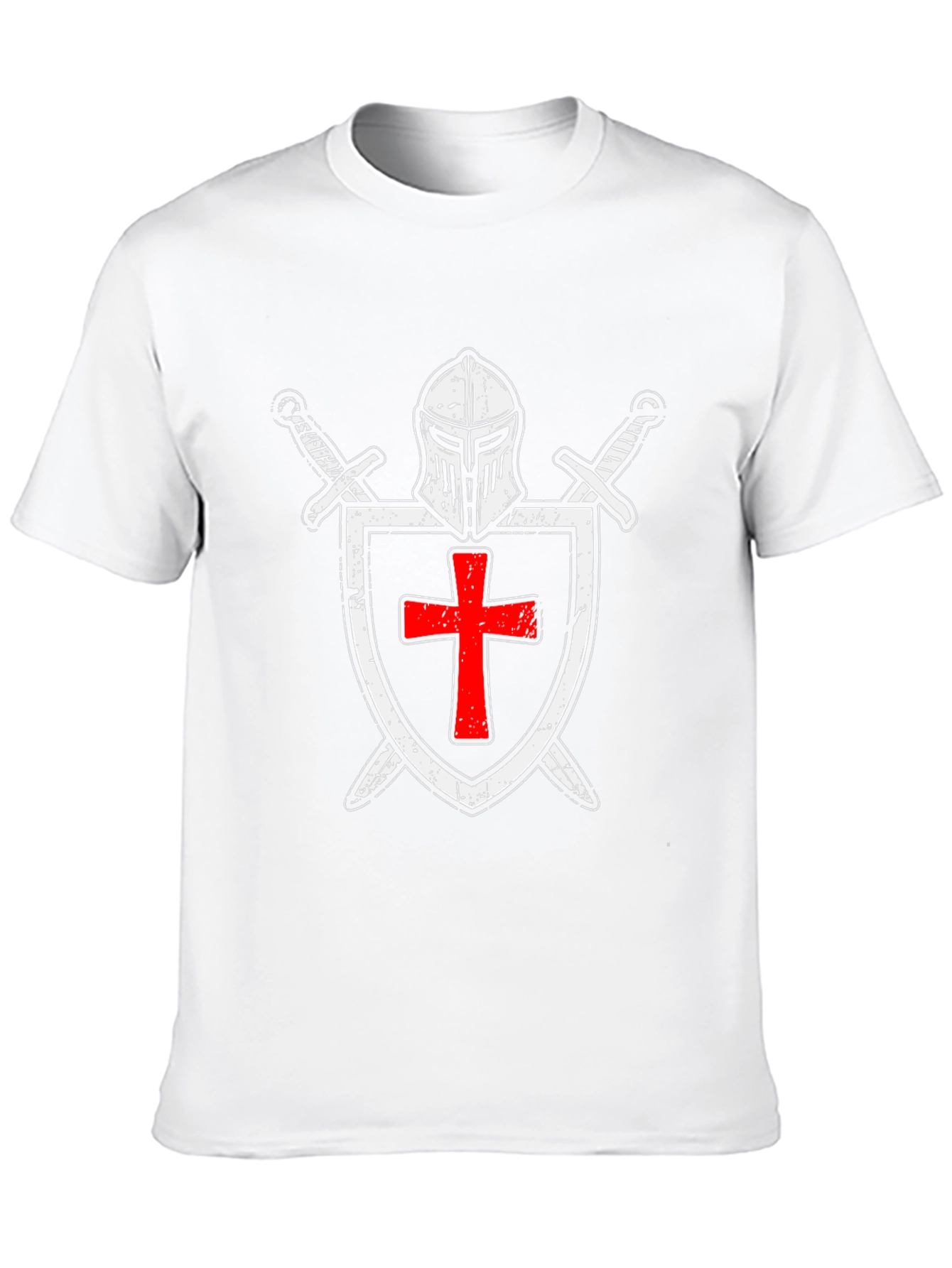 Crusader Knight T-Shirt: Medieval Templar Shield Tee