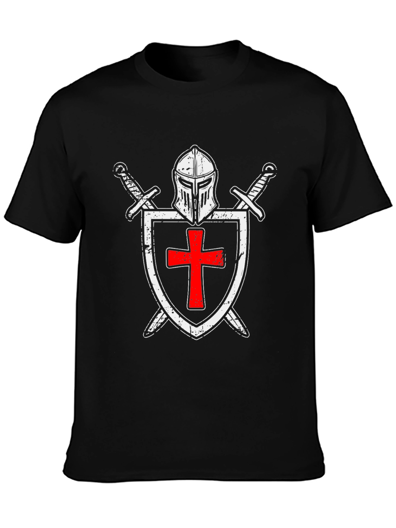 Crusader Knight T-Shirt: Medieval Templar Shield Tee