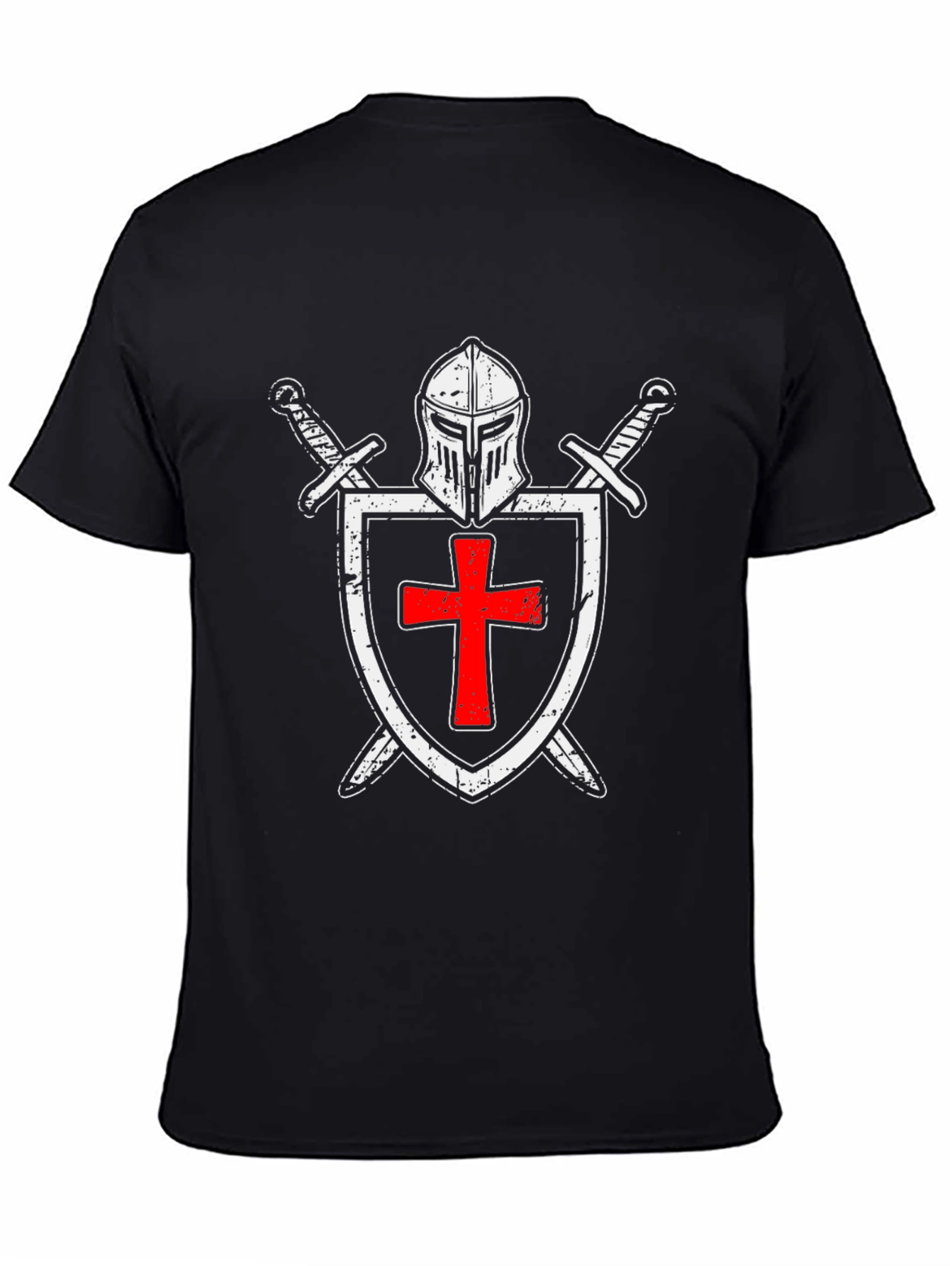 Crusader Knight T-Shirt: Medieval Templar Shield Tee