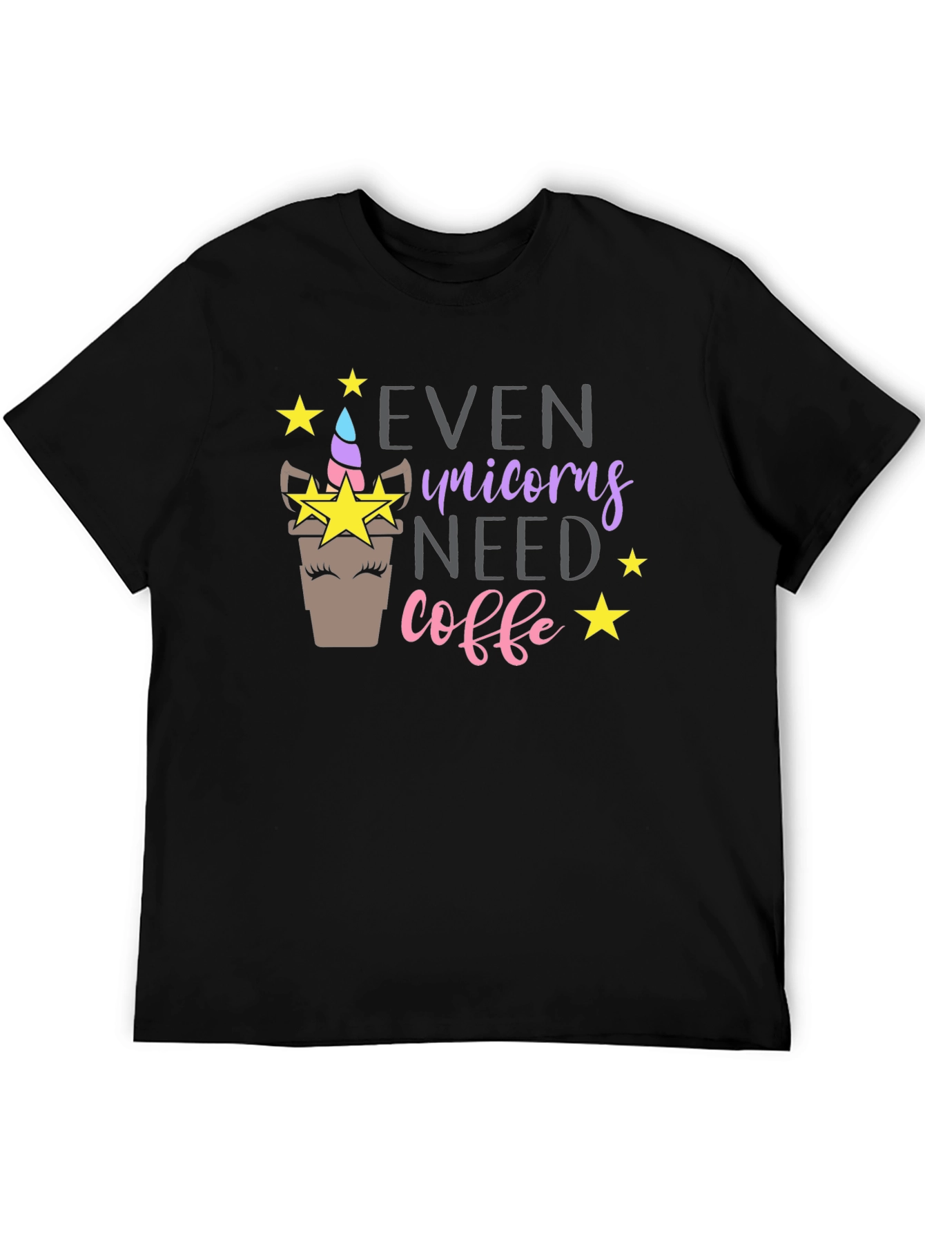 Unicorn Coffee Graphic T-Shirt