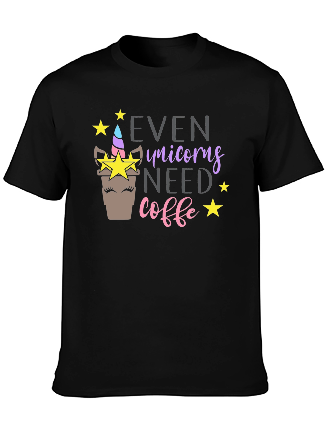 Unicorn Coffee Graphic T-Shirt