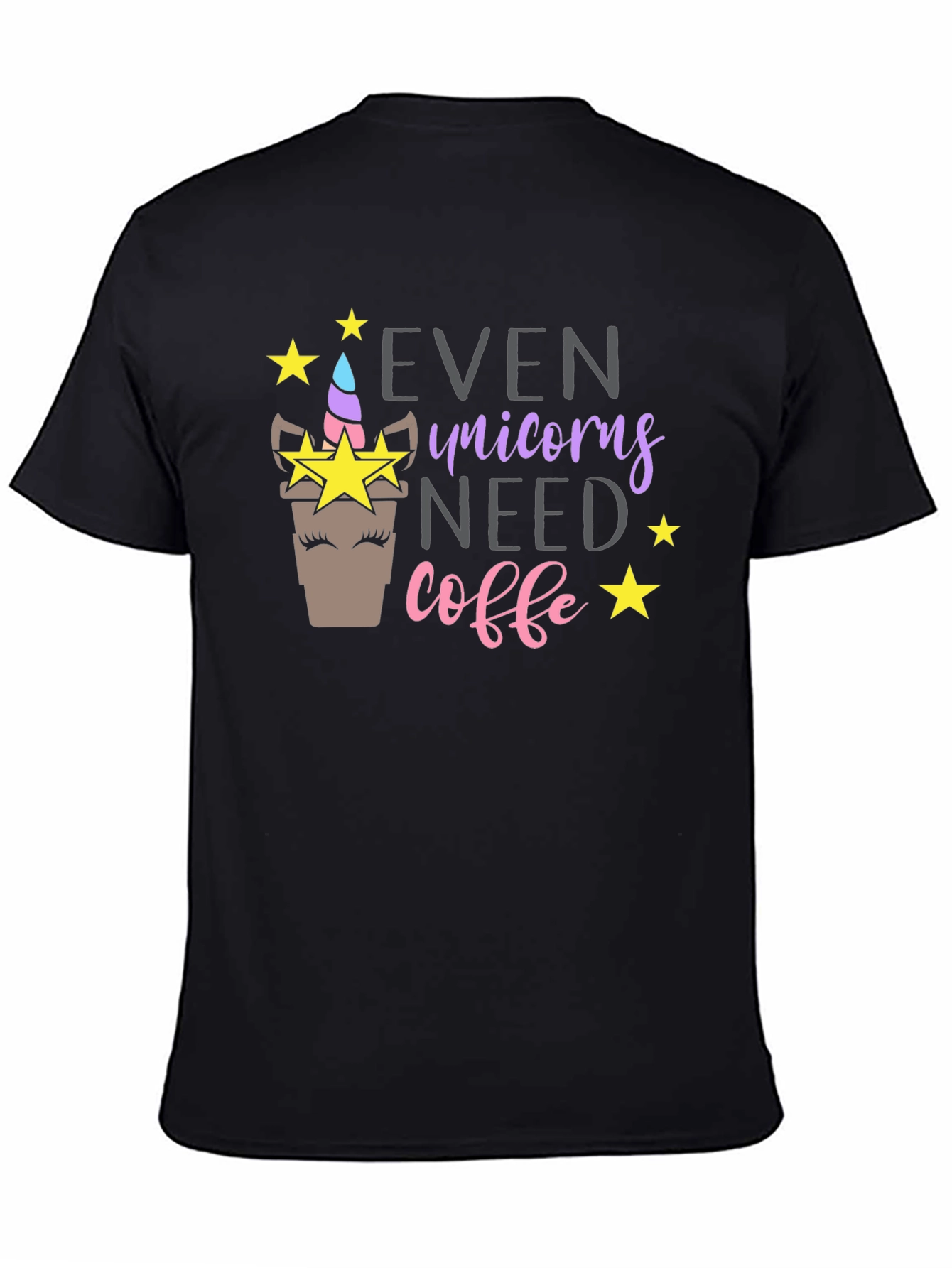 Unicorn Coffee Graphic T-Shirt