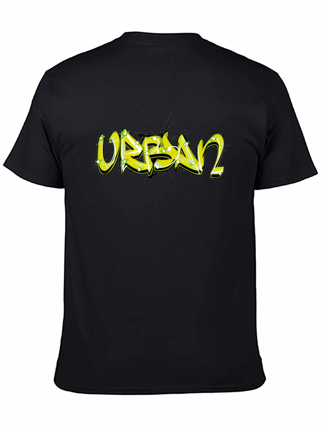 Urban Graffiti T-Shirt - Black Cotton
