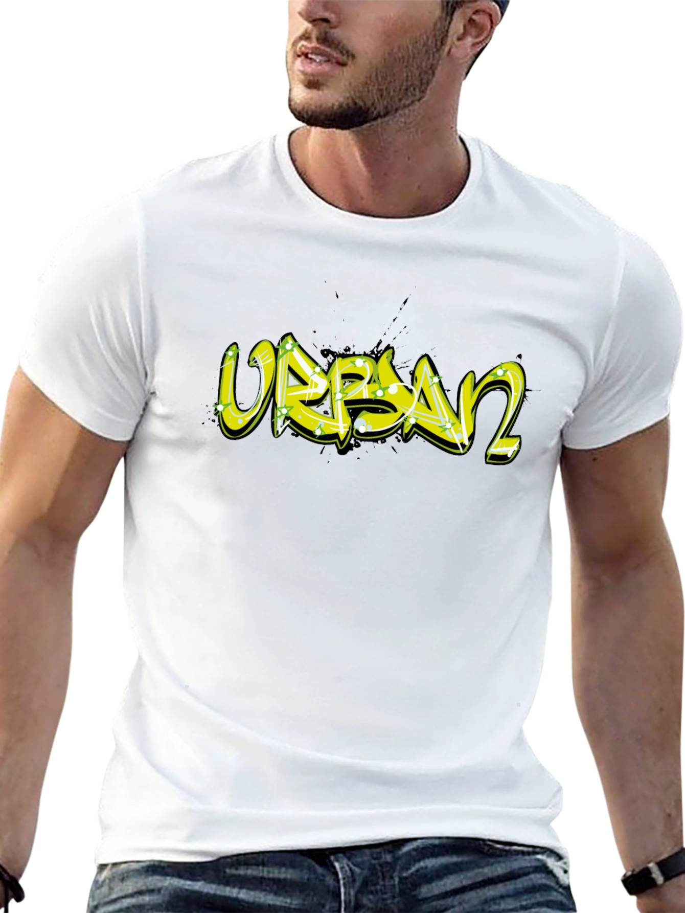 Urban Graffiti T-Shirt - Black Cotton