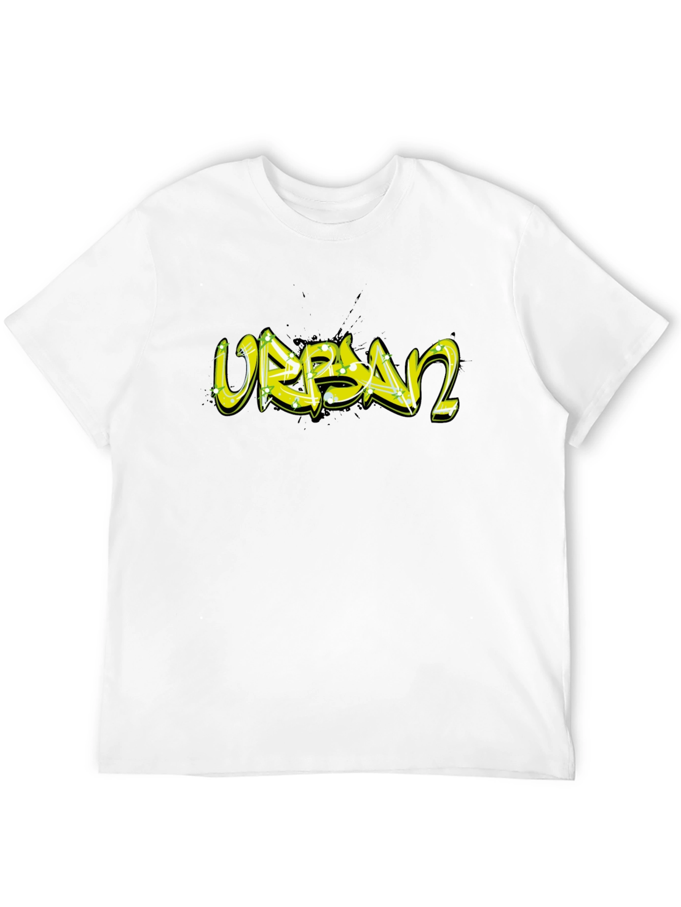 Urban Graffiti T-Shirt - Black Cotton