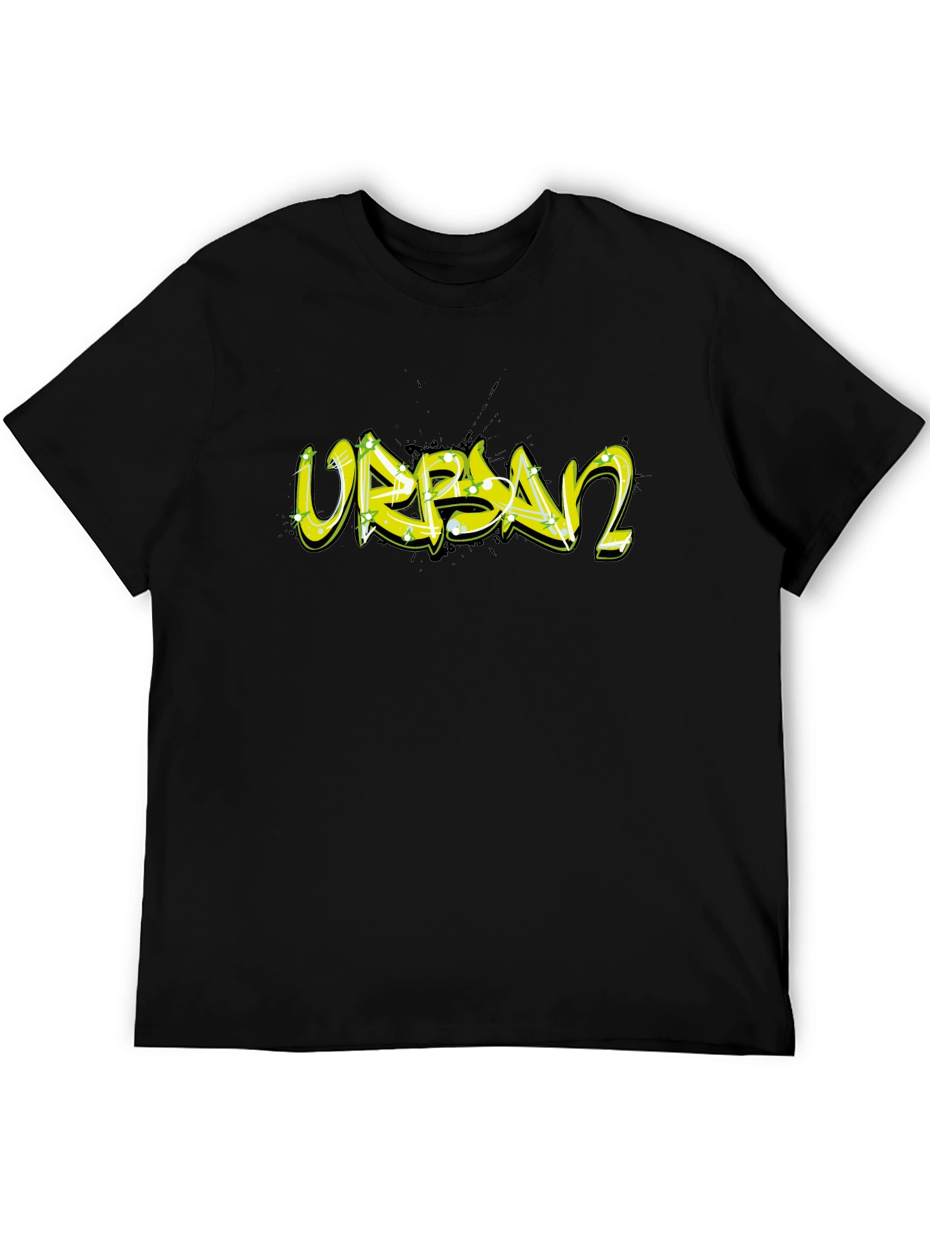 Urban Graffiti T-Shirt - Black Cotton