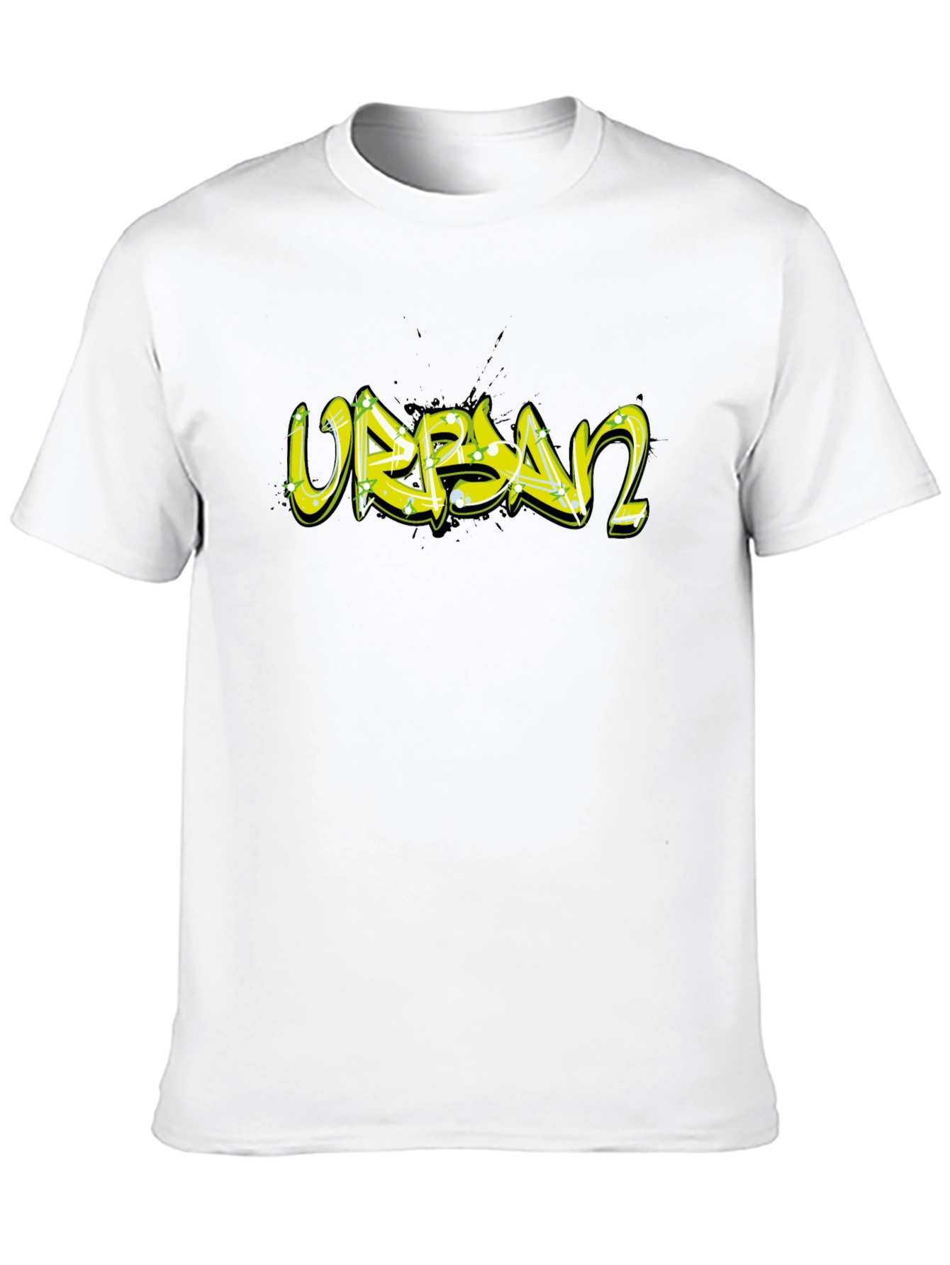 Urban Graffiti T-Shirt - Black Cotton