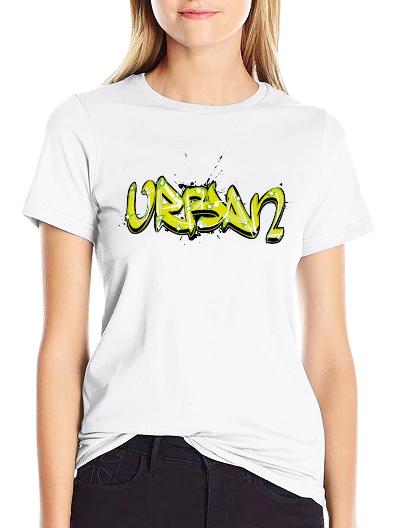 Urban Graffiti T-Shirt - Black Cotton