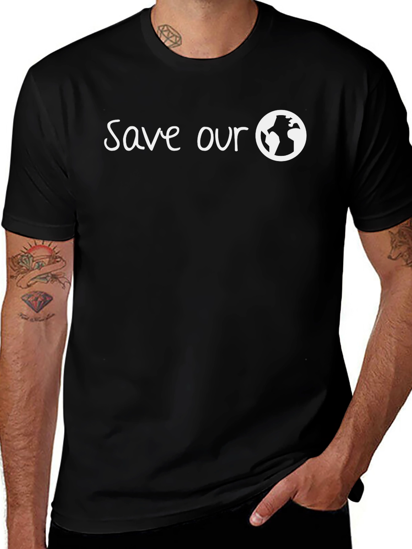 Save Our Earth Graphic Tee - Black