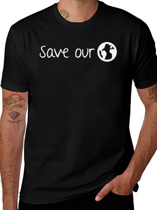 Save Our Earth Graphic Tee - Black