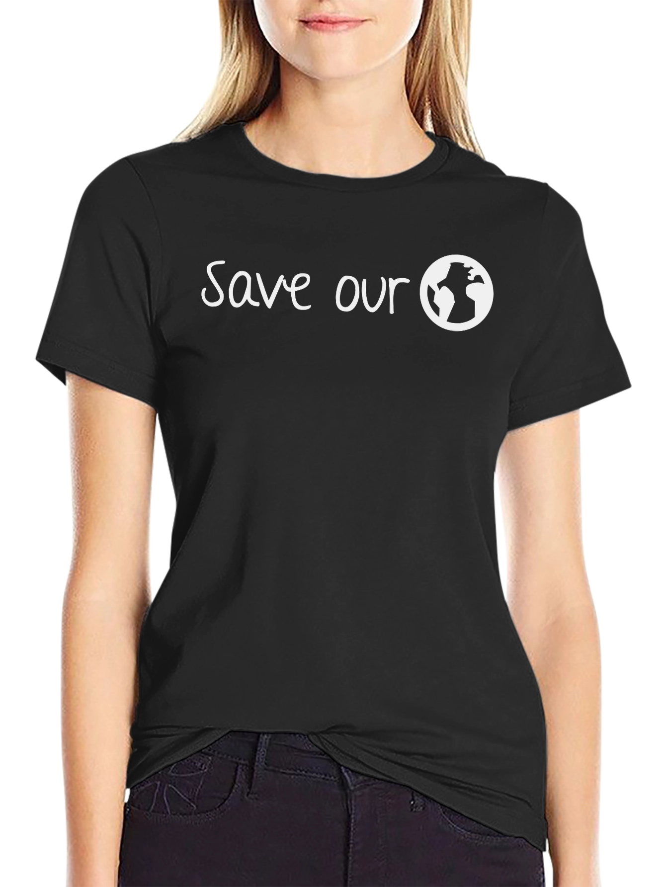 Save Our Earth Graphic Tee - Black