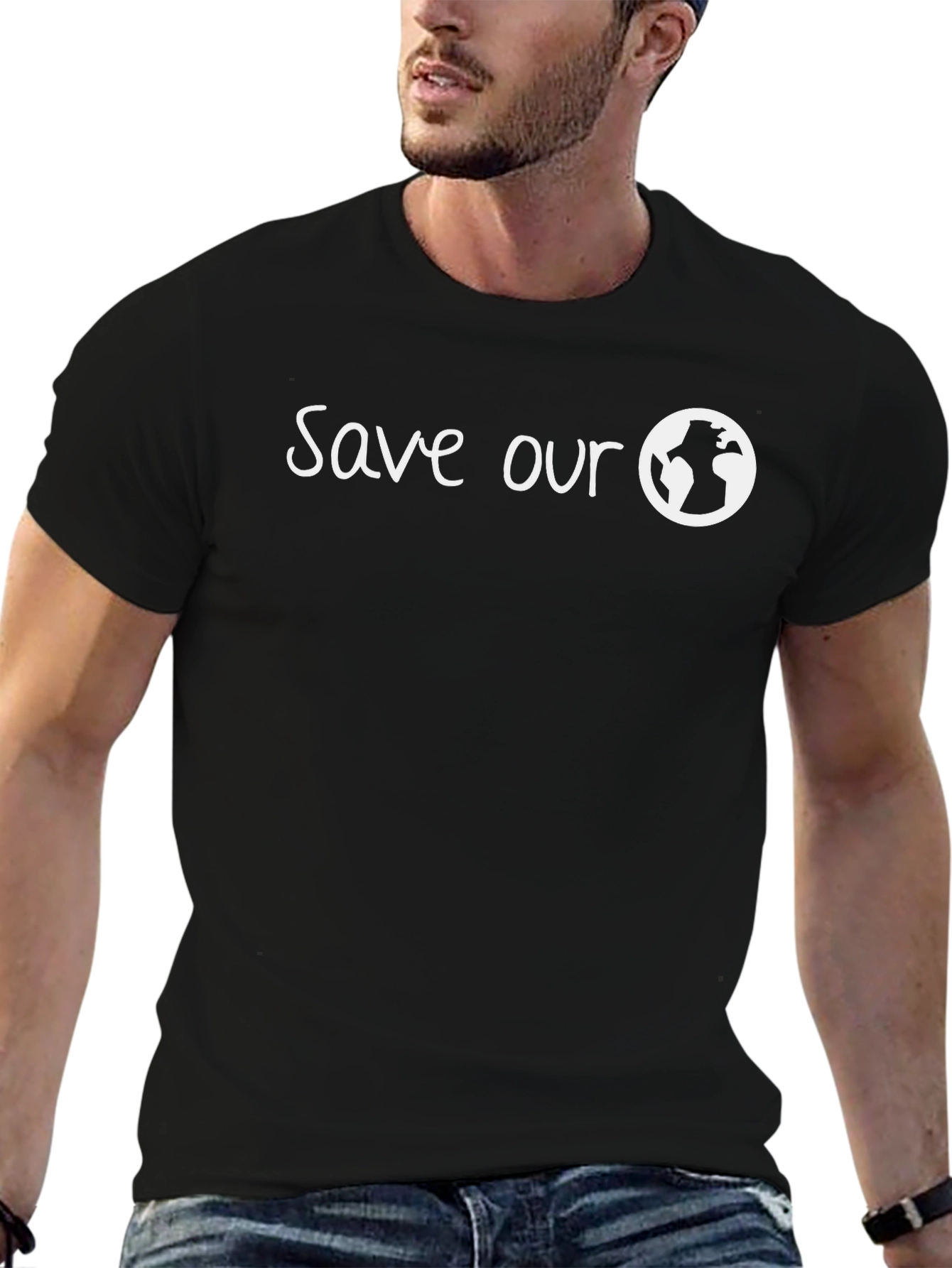 Save Our Earth Graphic Tee - Black