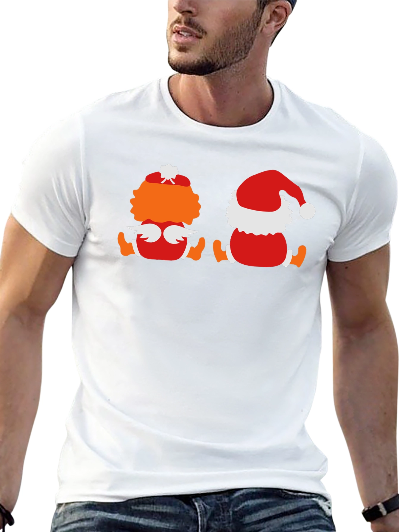 Holiday Character Graphic Tee - Black