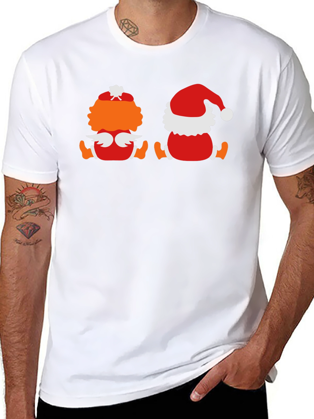 Holiday Character Graphic Tee - Black