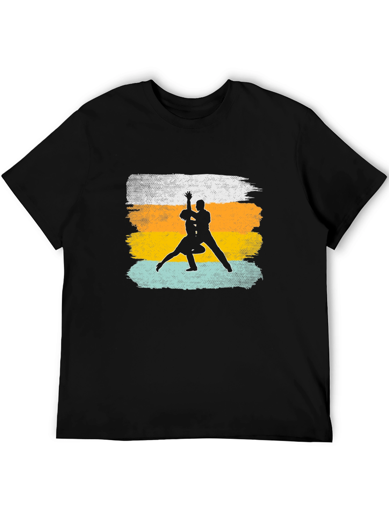 Dancing Silhouette Graphic Tee - Retro Style