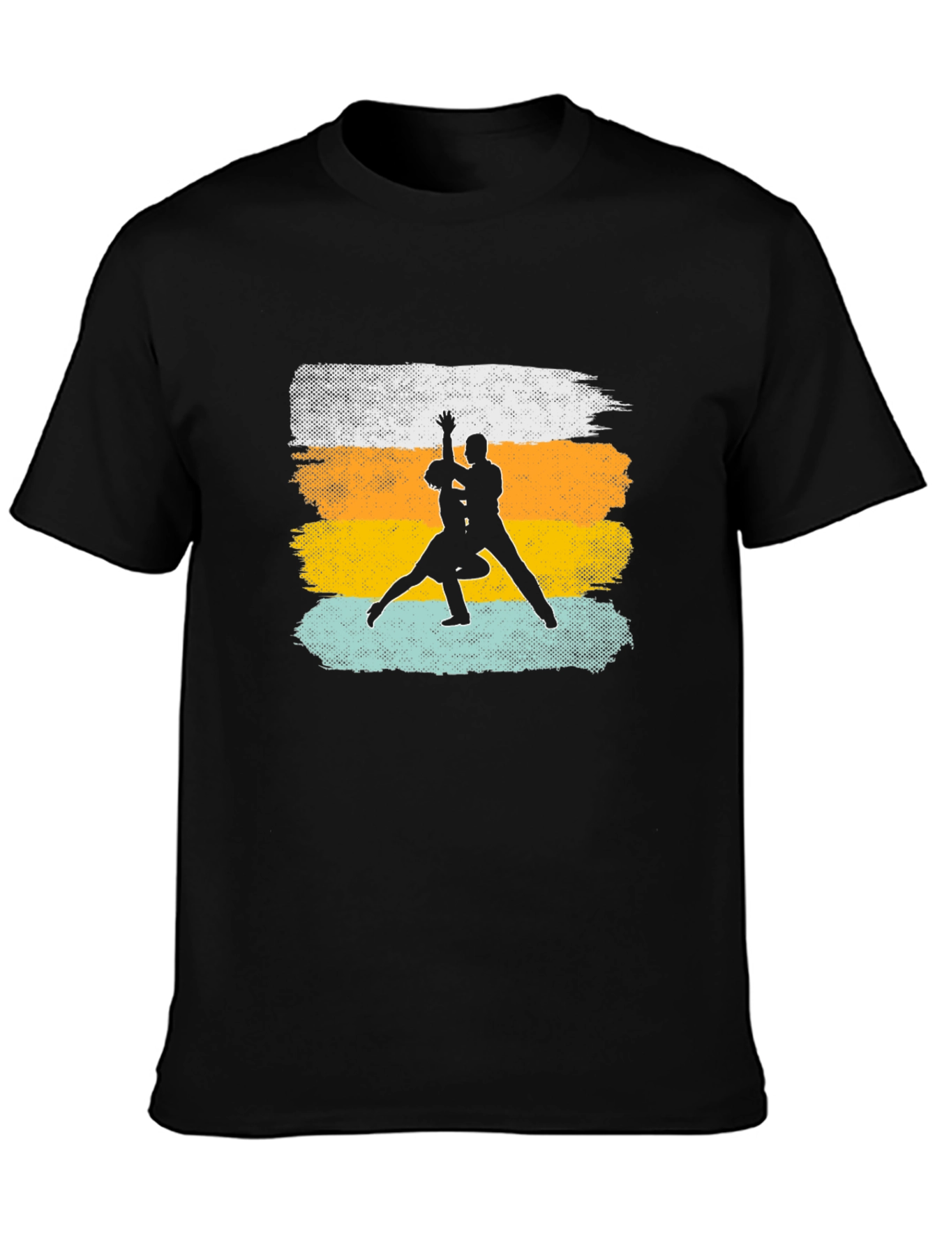 Dancing Silhouette Graphic Tee - Retro Style