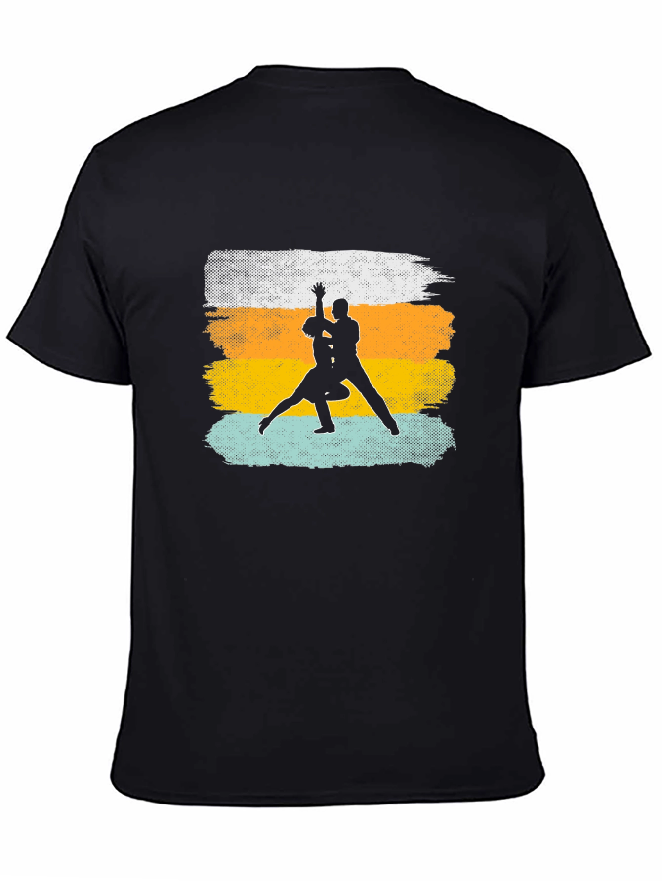 Dancing Silhouette Graphic Tee - Retro Style
