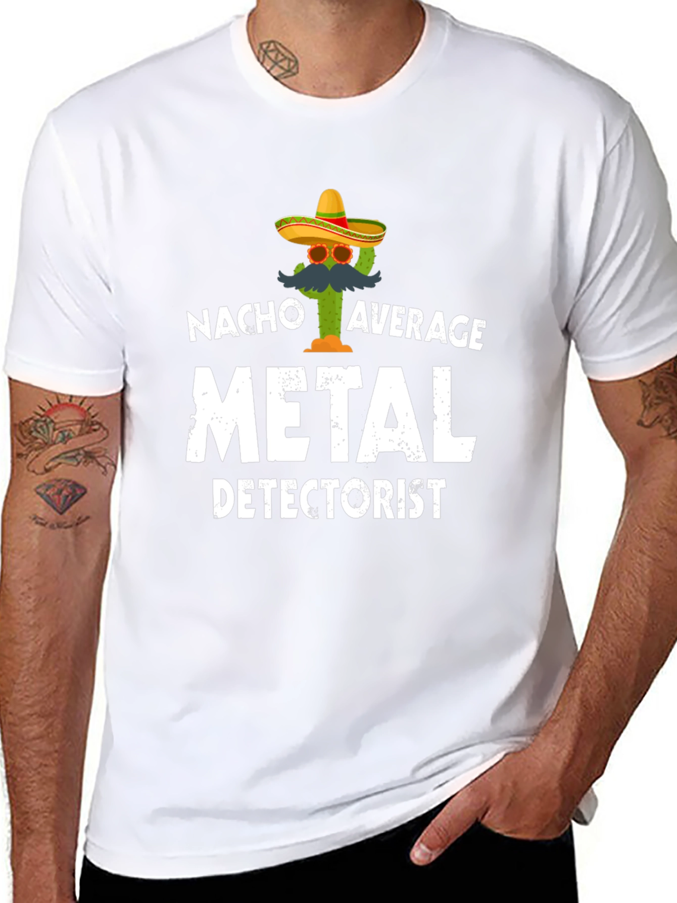 Nacho Average Metal Detectorist T-Shirt - Black