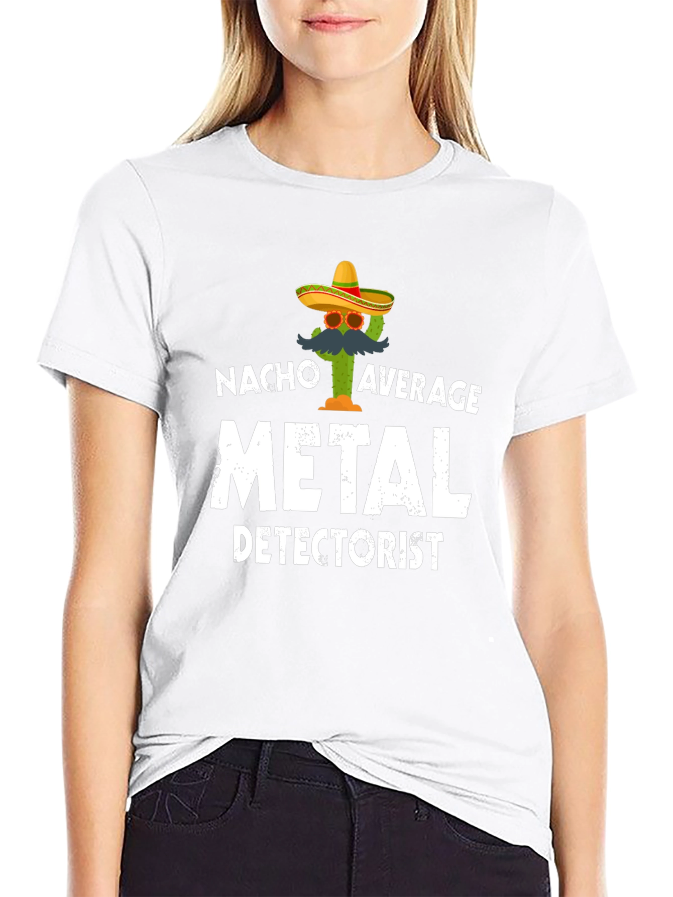 Nacho Average Metal Detectorist T-Shirt - Black