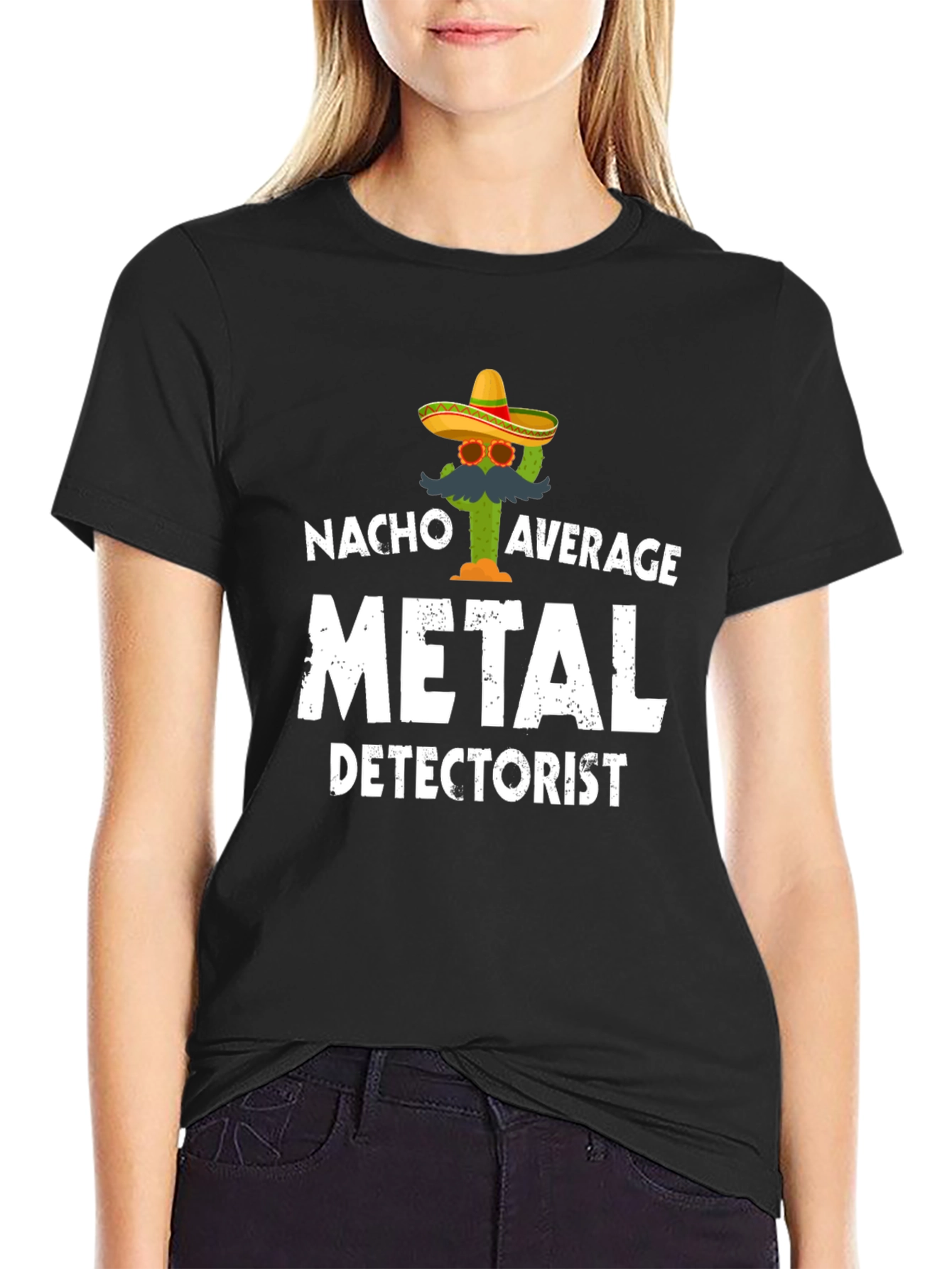 Nacho Average Metal Detectorist T-Shirt - Black