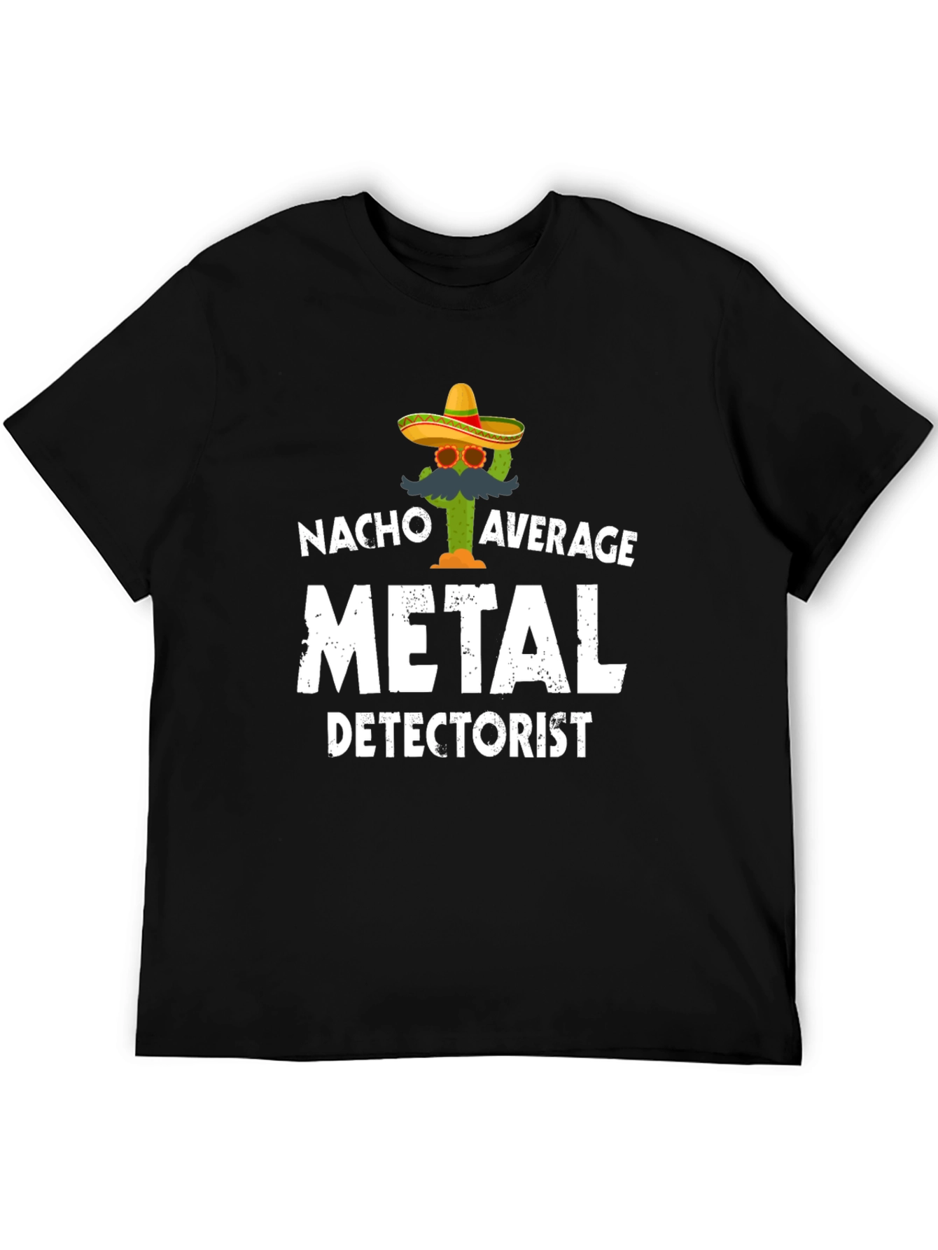 Nacho Average Metal Detectorist T-Shirt - Black