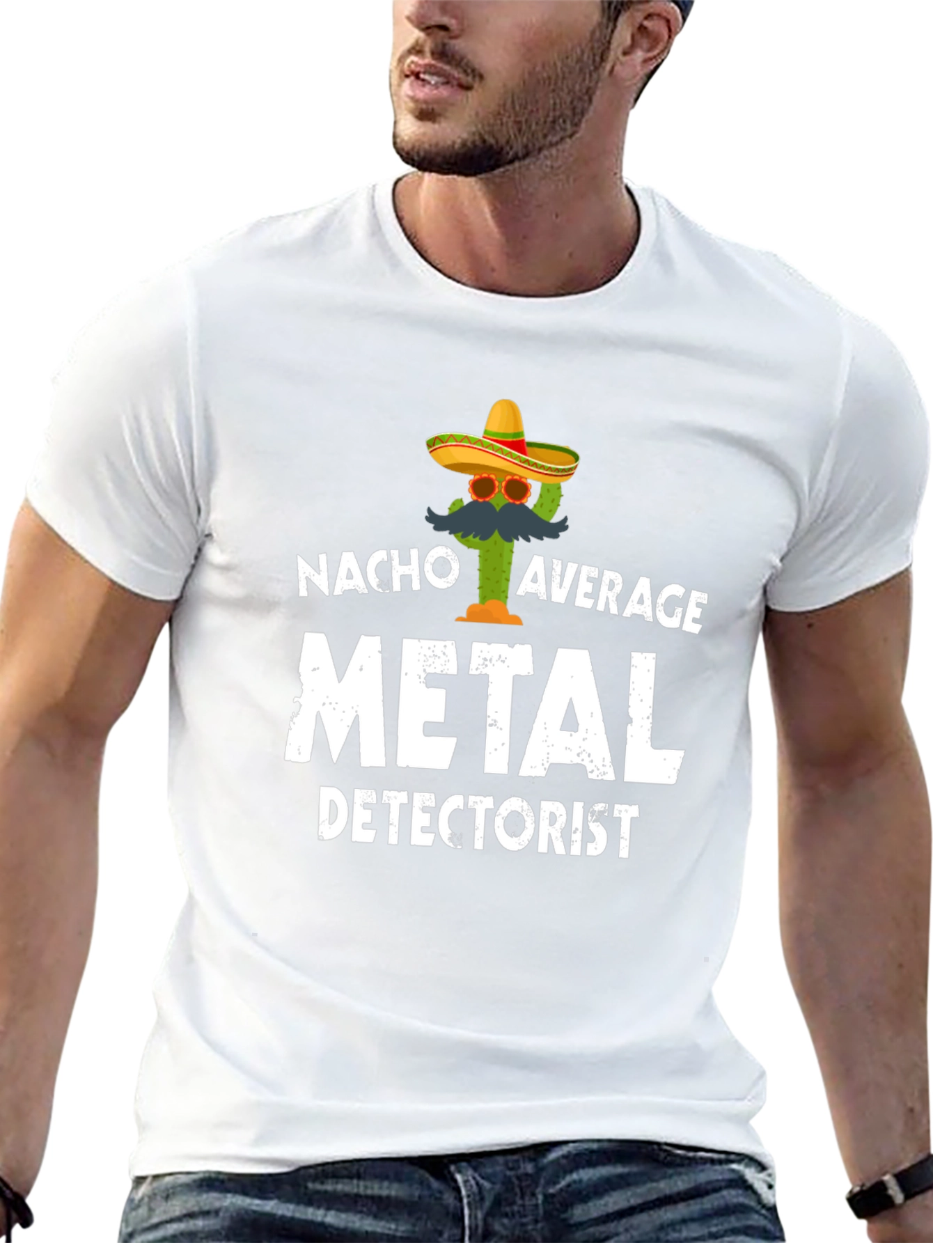 Nacho Average Metal Detectorist T-Shirt - Black