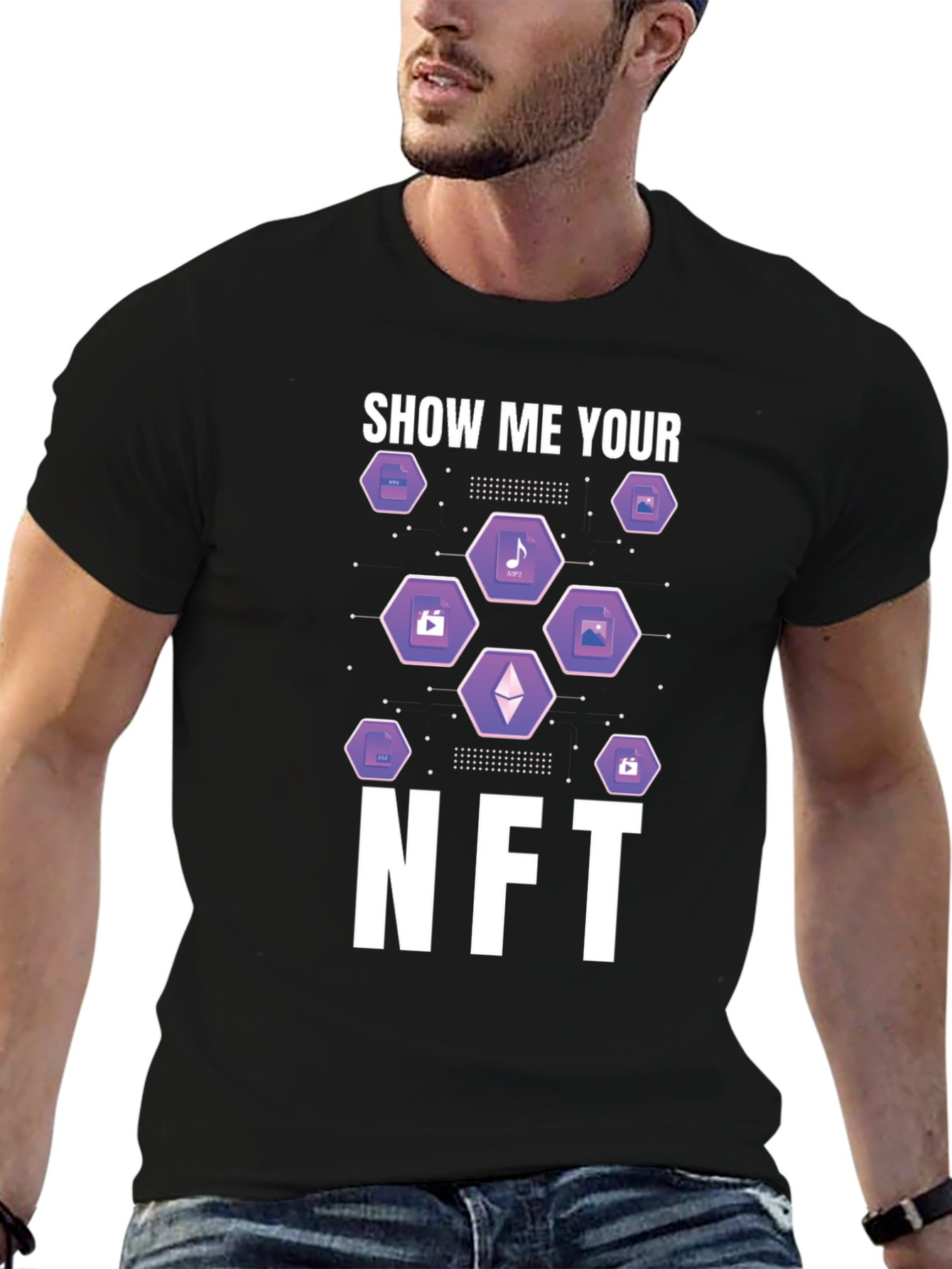 Show Me Your NFT Black T-Shirt