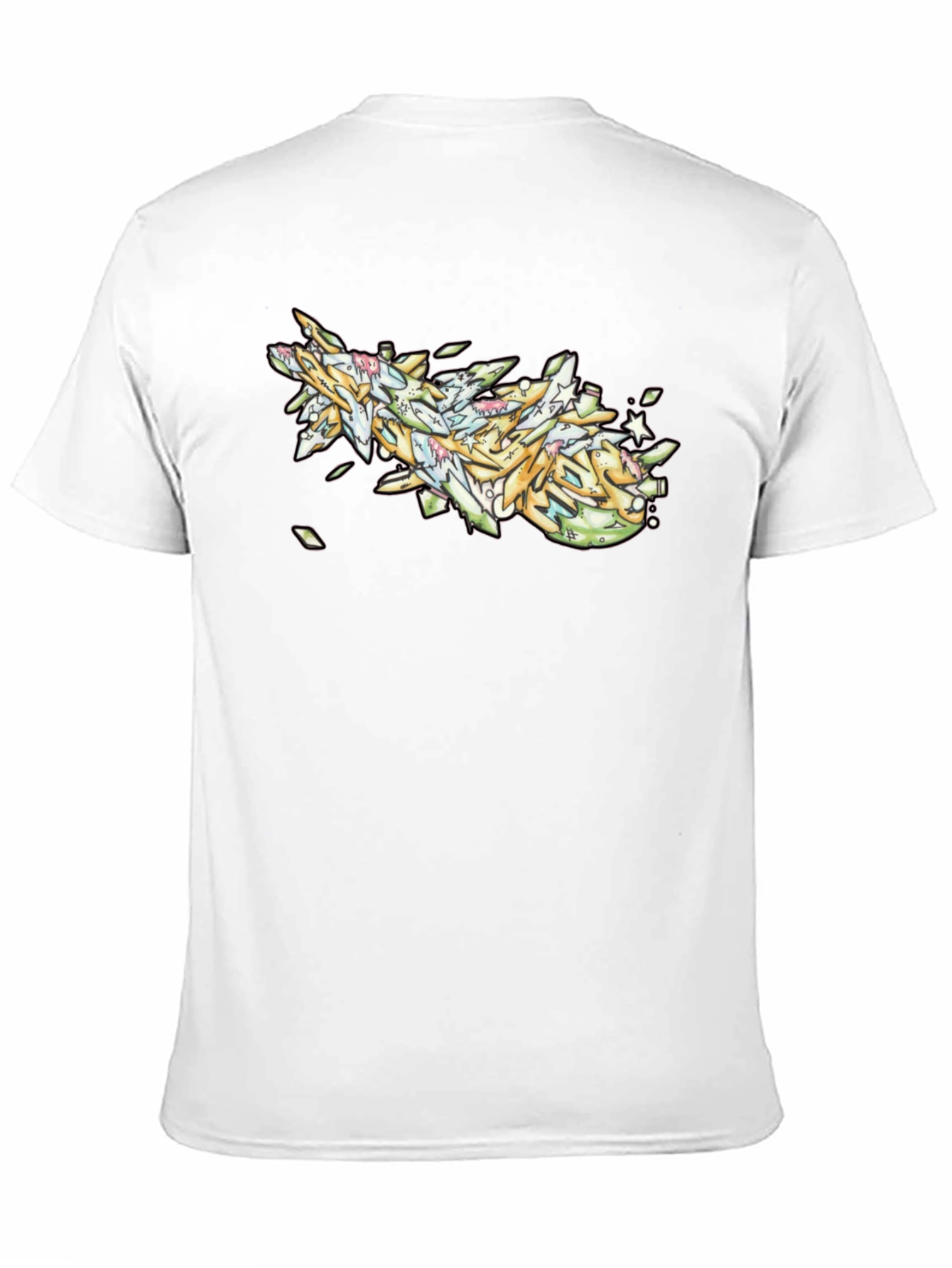 Graffiti Art Black Cotton T-Shirt