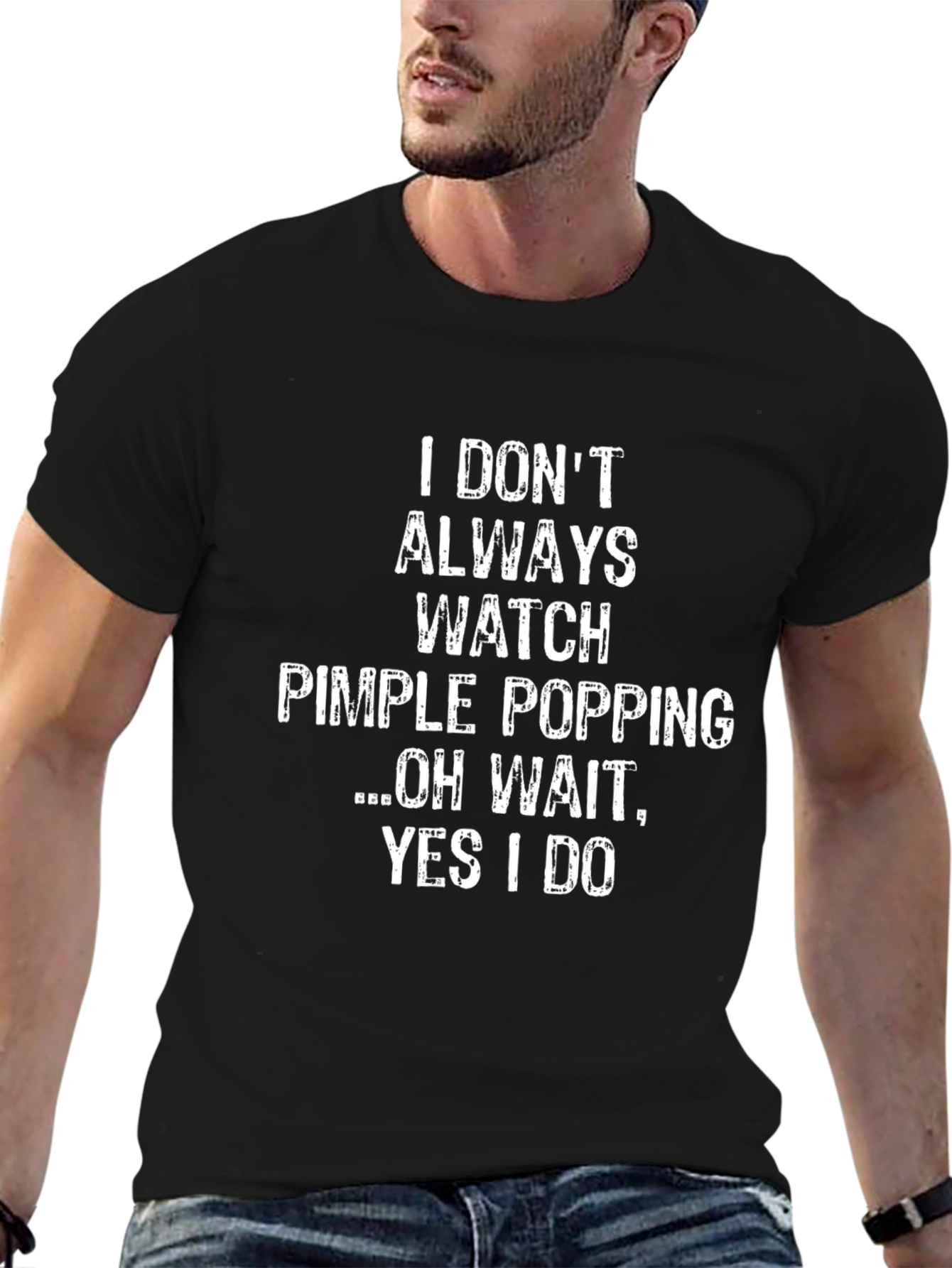 Funny Pimple Popping T-Shirt - Novelty Graphic Tee