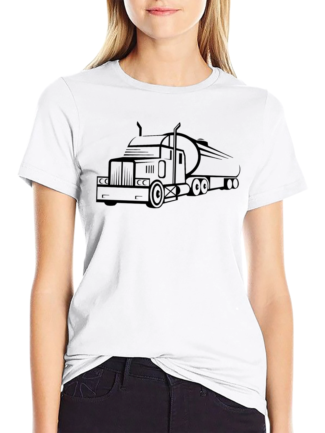 Trucker Tee: Classic Semi Truck Graphic T-Shirt
