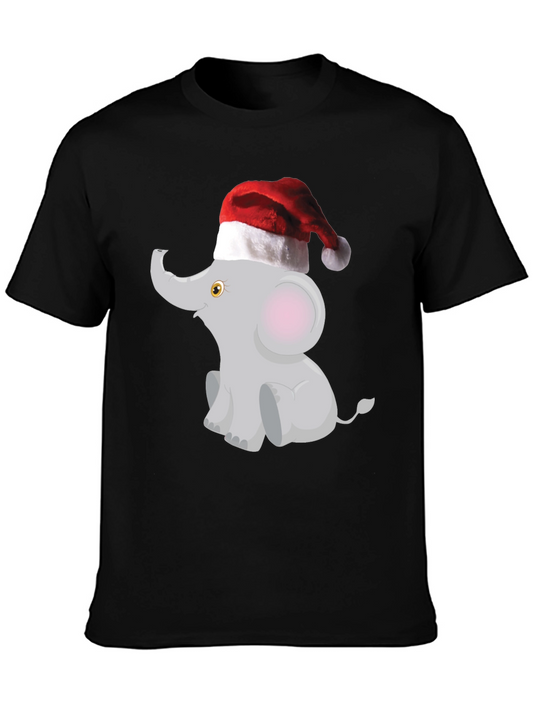 Festive Elephant Tee - Christmas Holiday Shirt