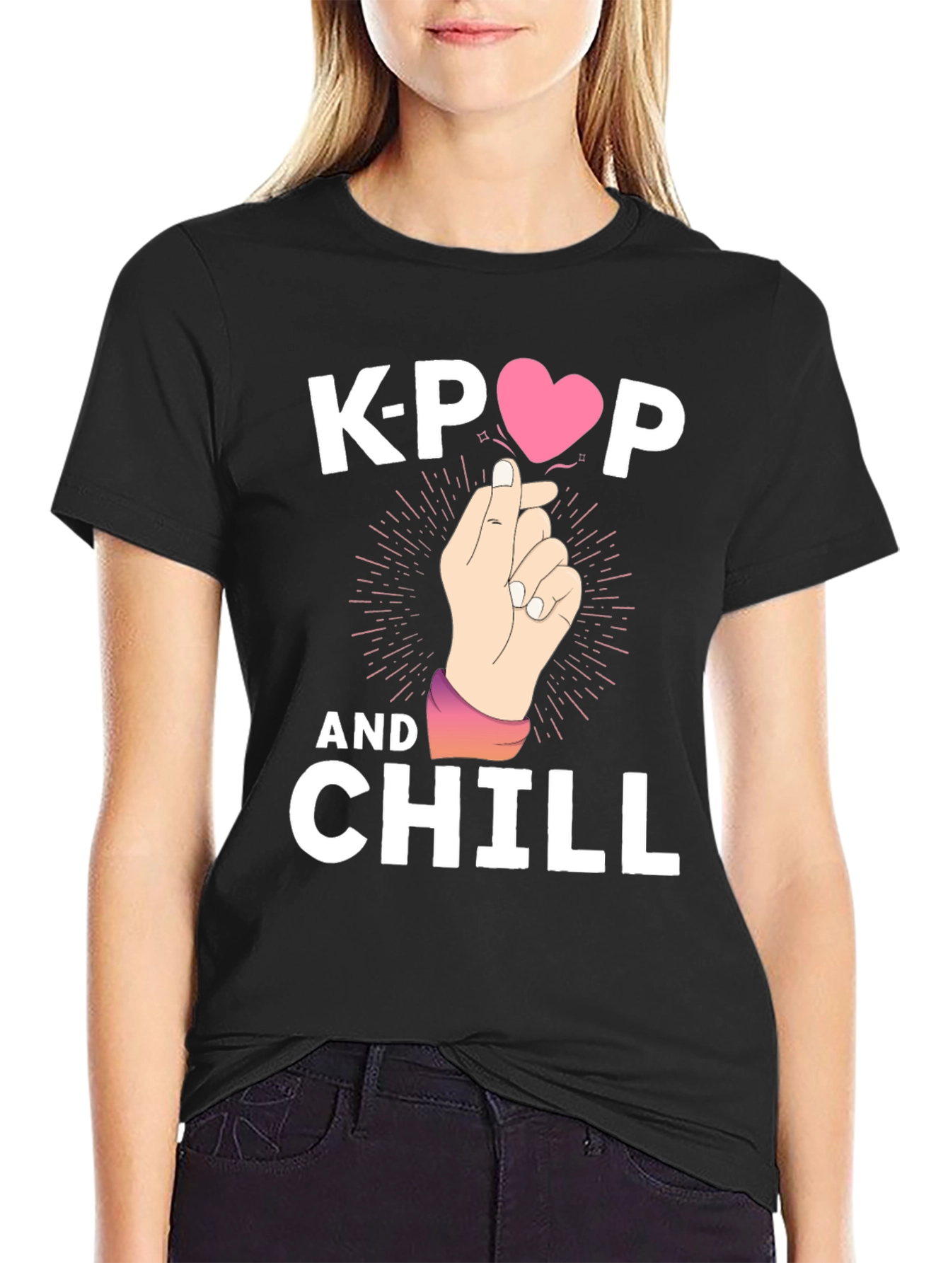 K-Pop and Chill Graphic T-Shirt