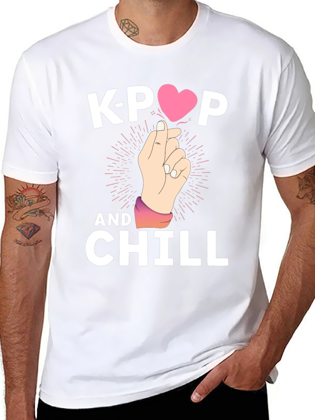 K-Pop and Chill Graphic T-Shirt
