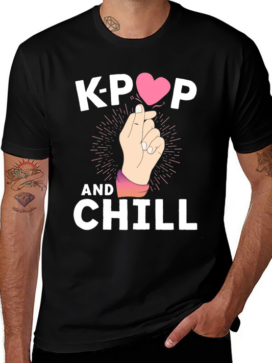 K-Pop and Chill Graphic T-Shirt