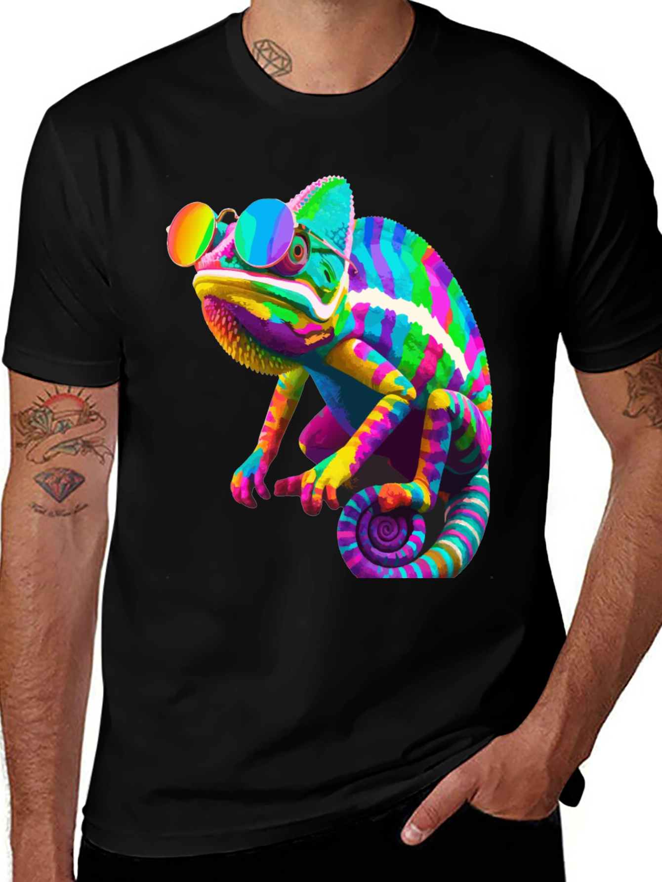 Cool Chameleon Graphic T-Shirt