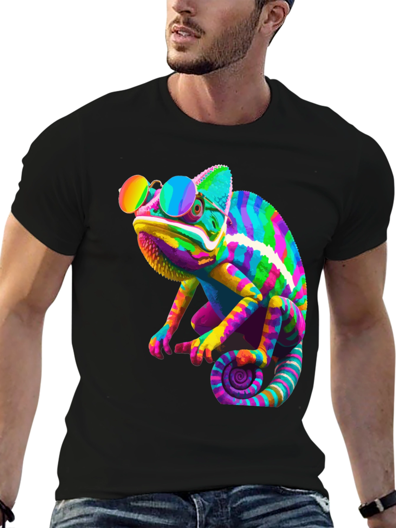 Cool Chameleon Graphic T-Shirt