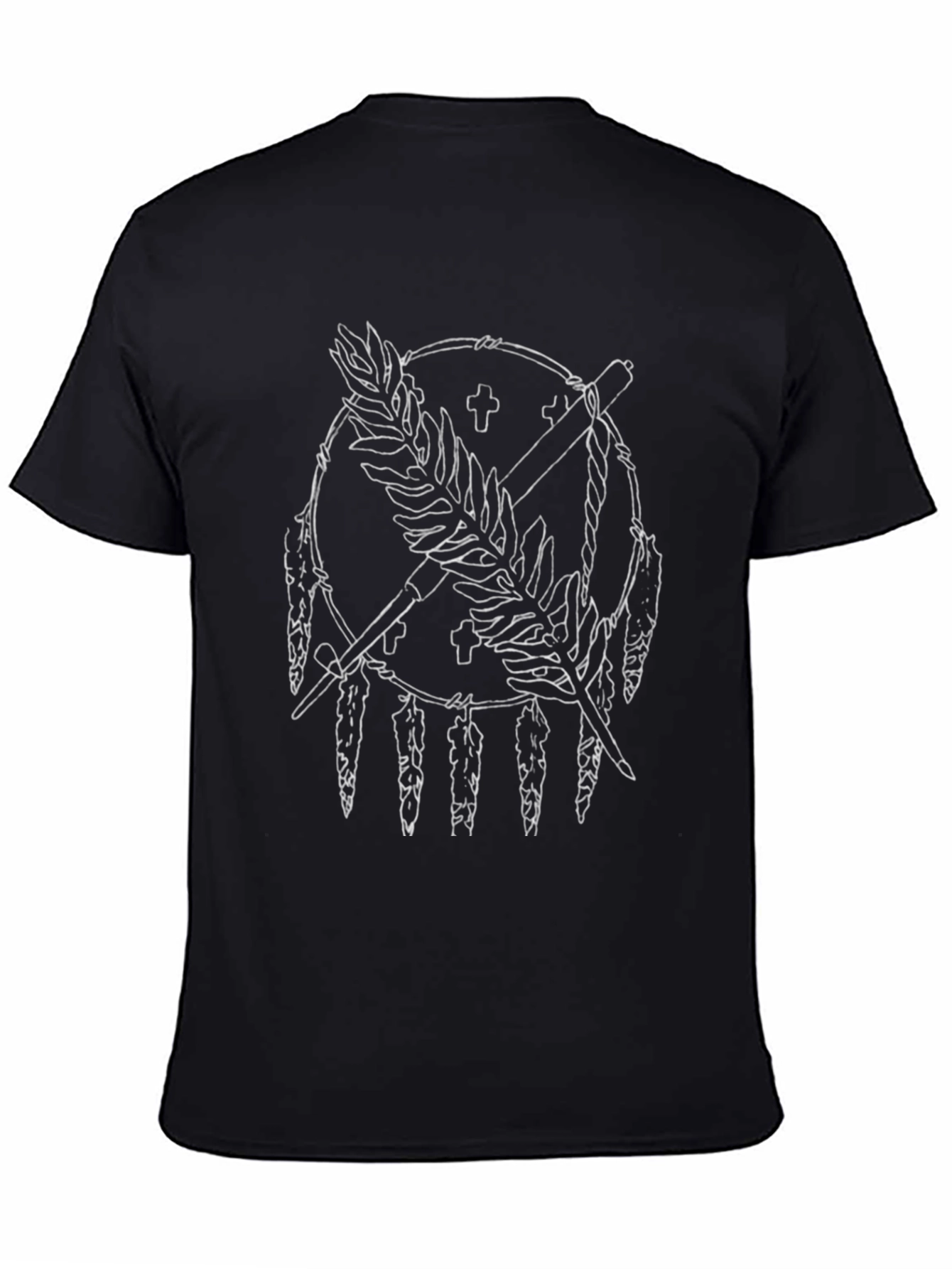 Dreamcatcher Graphic Tee - Black Cotton Blend
