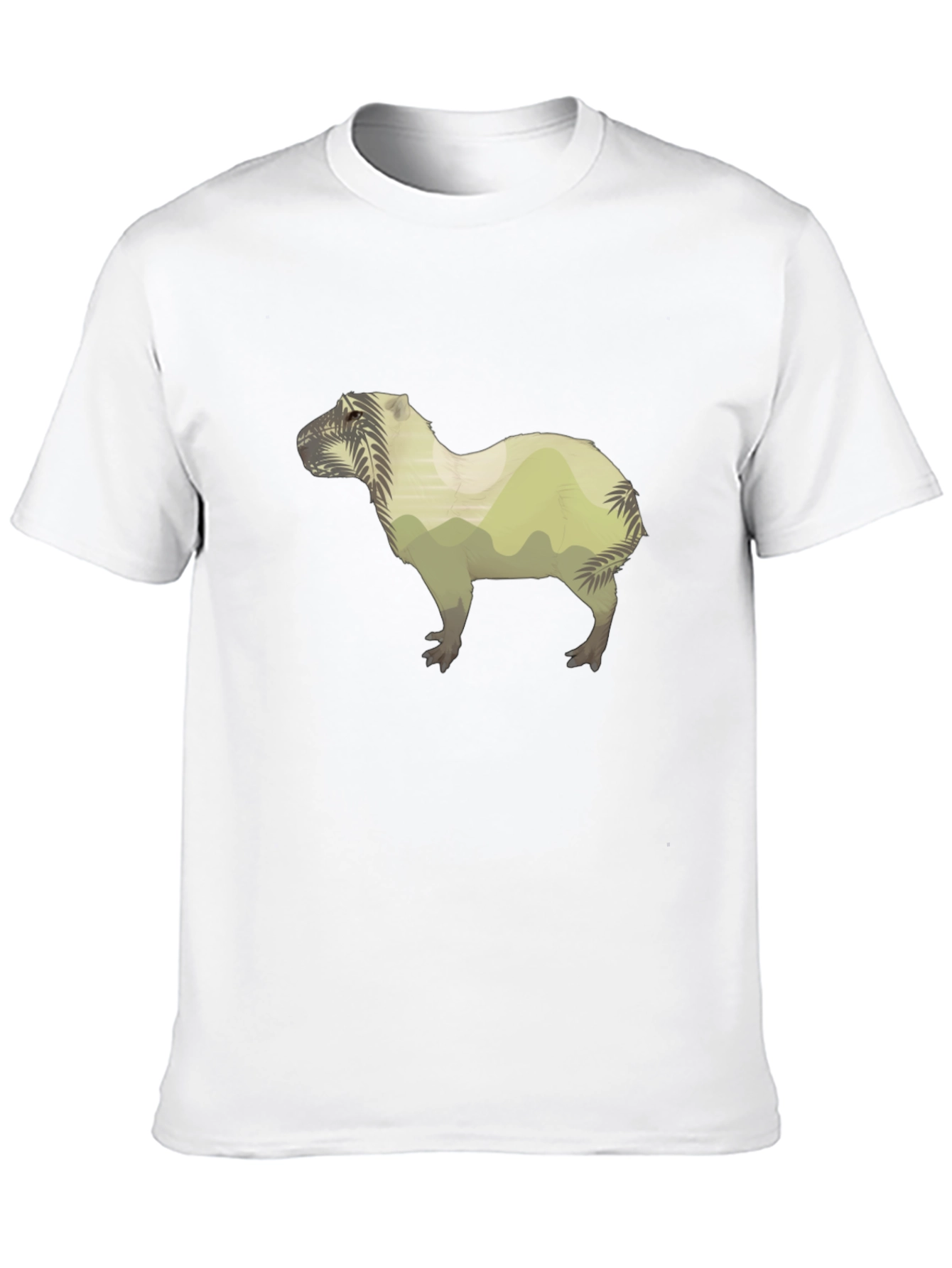 Nature Capybara Graphic Tee - Black