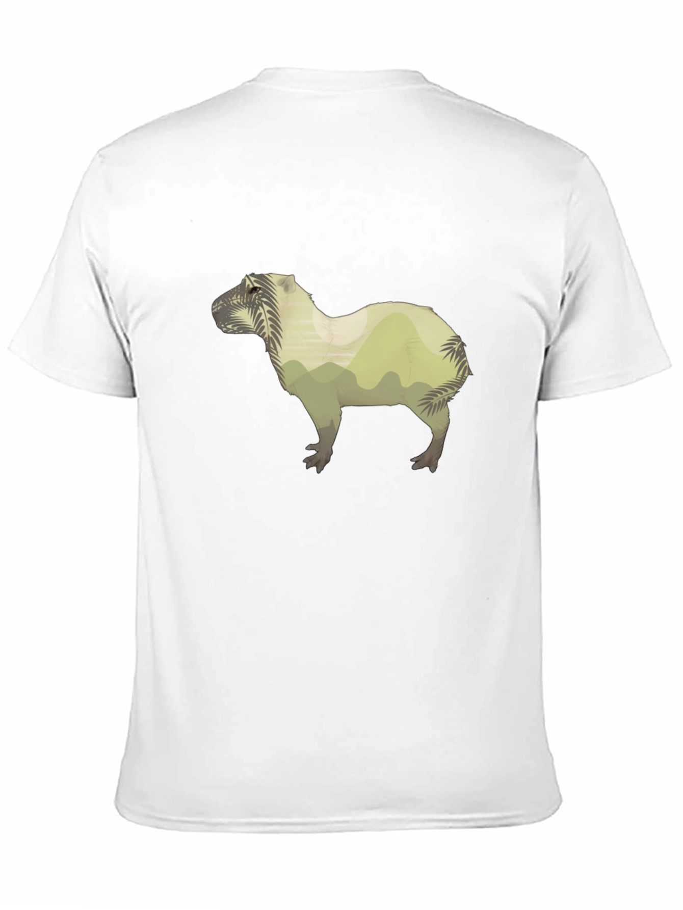 Nature Capybara Graphic Tee - Black